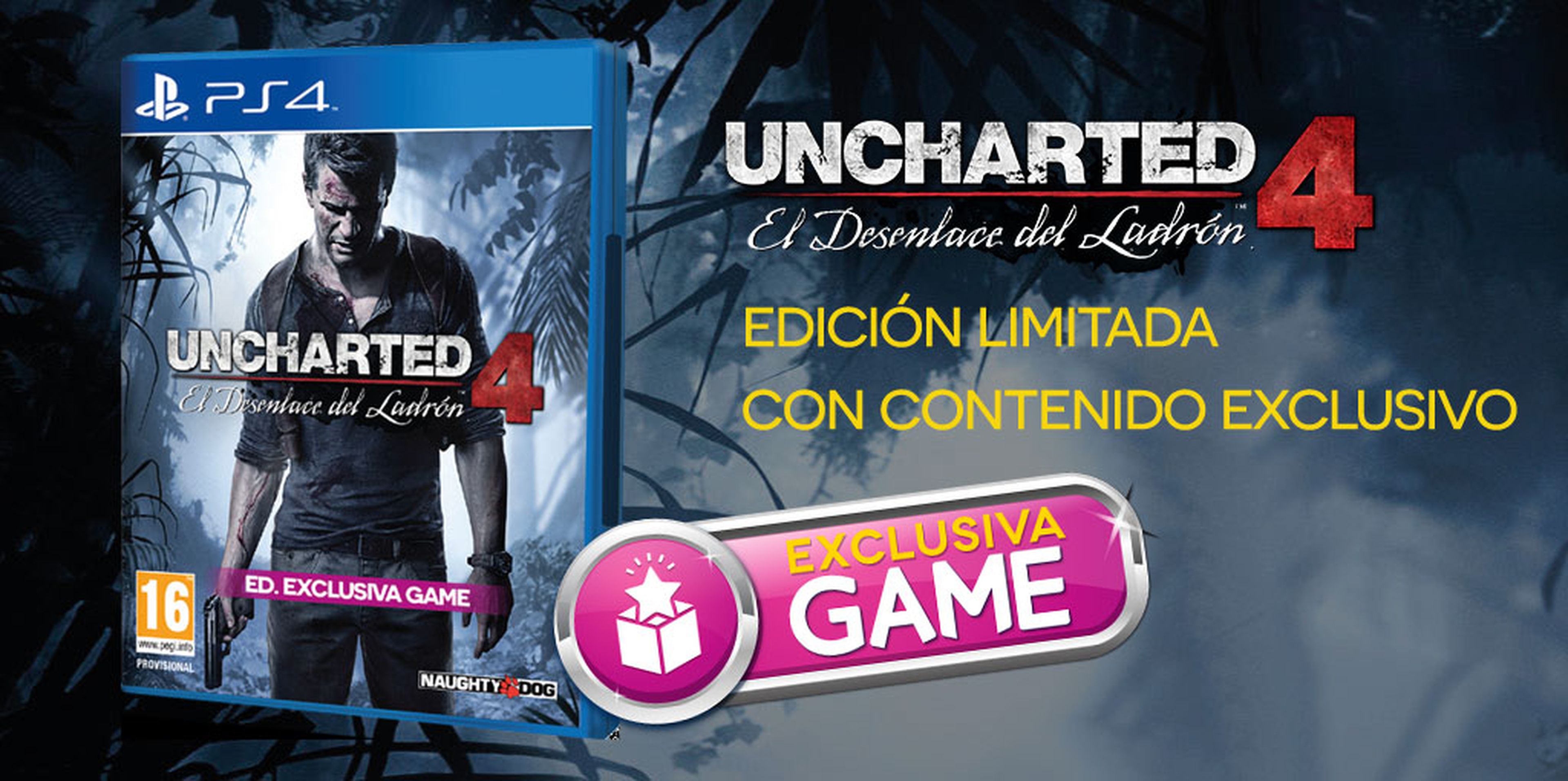 Uncharted 4, edición especial exclusiva de GAME