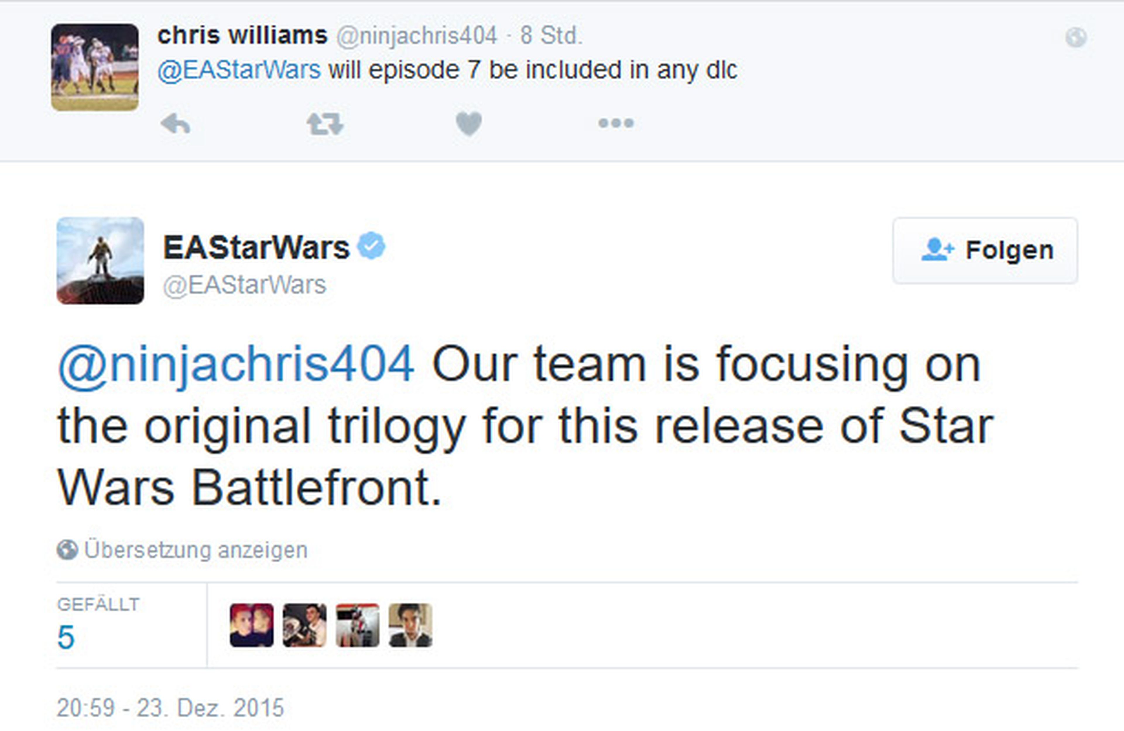 Star Wars Battlefront no tendrá DLC de El Despertar de la Fuerza