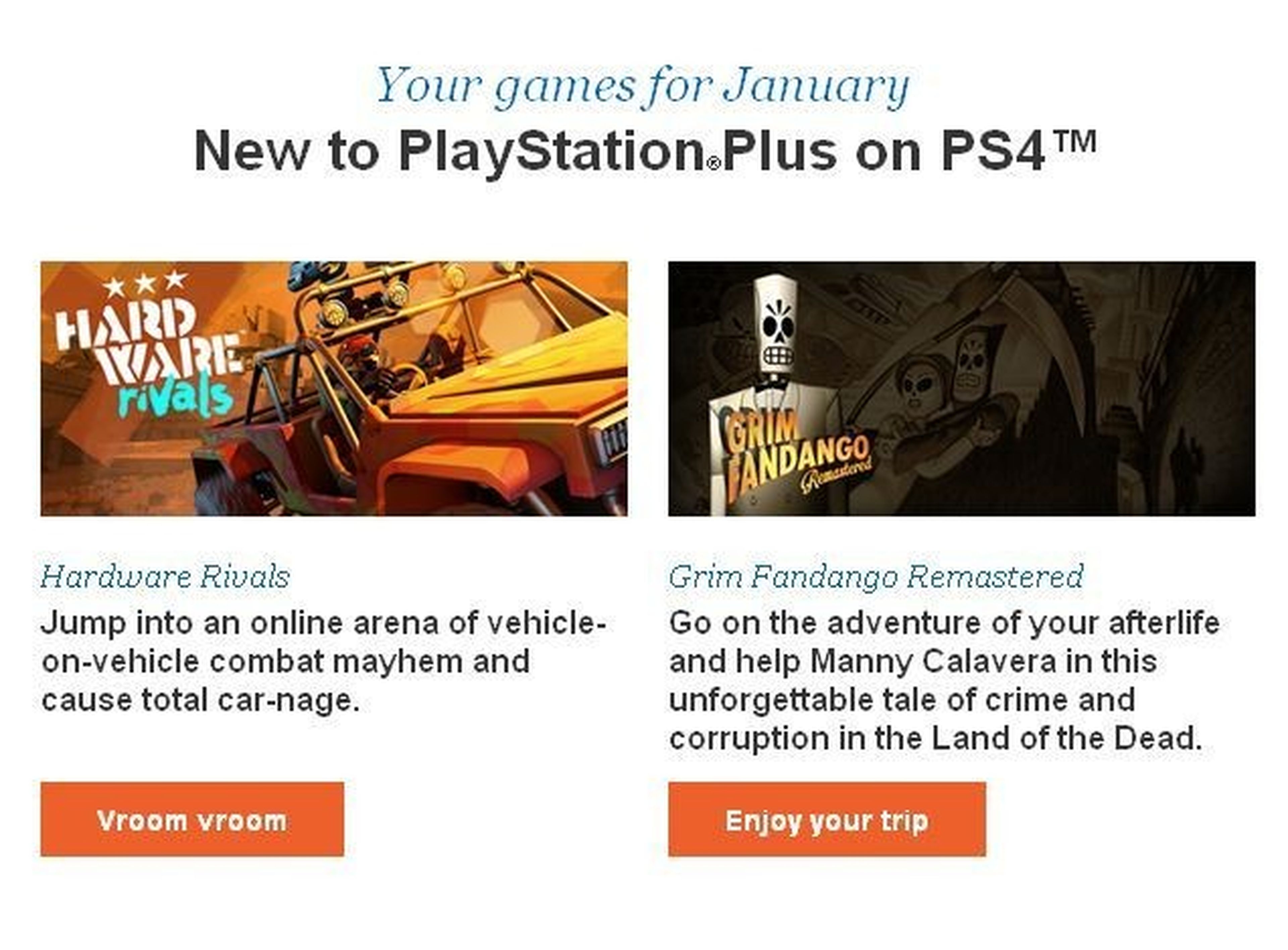 PS4, los juegos de PS Plus de enero confirmados