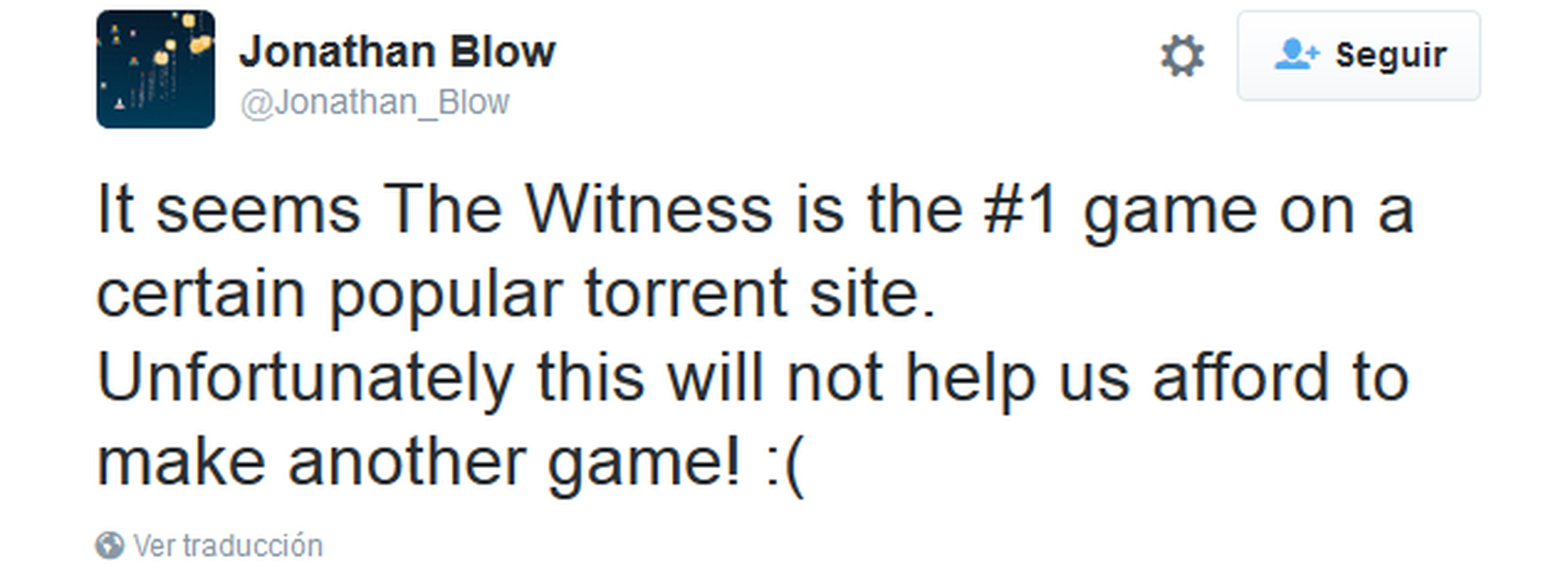 The Witness es el juego más descargado por los piratas