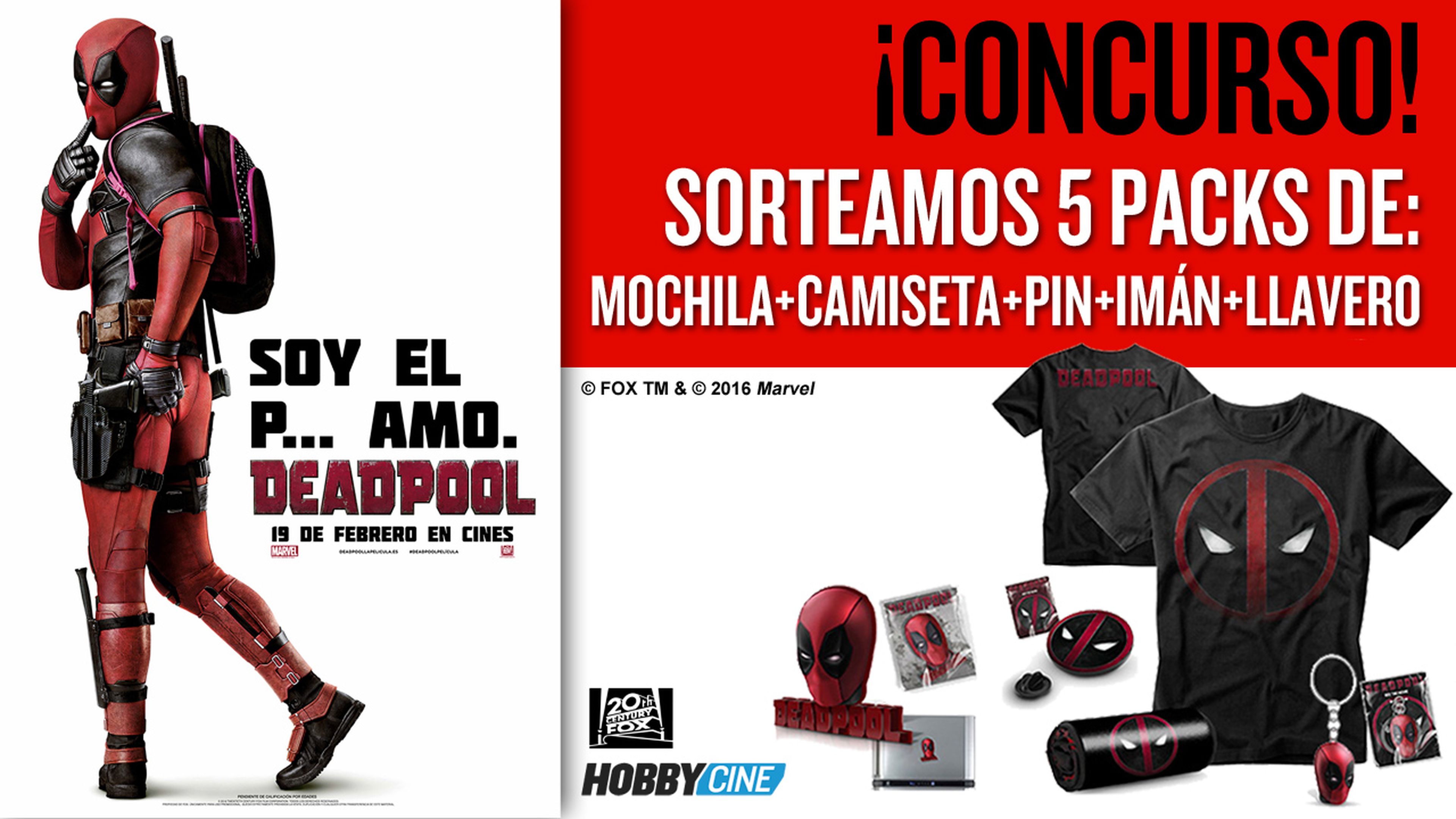 Concurso Deadpool - Consigue mochila, camiseta, pin, imán y llavero