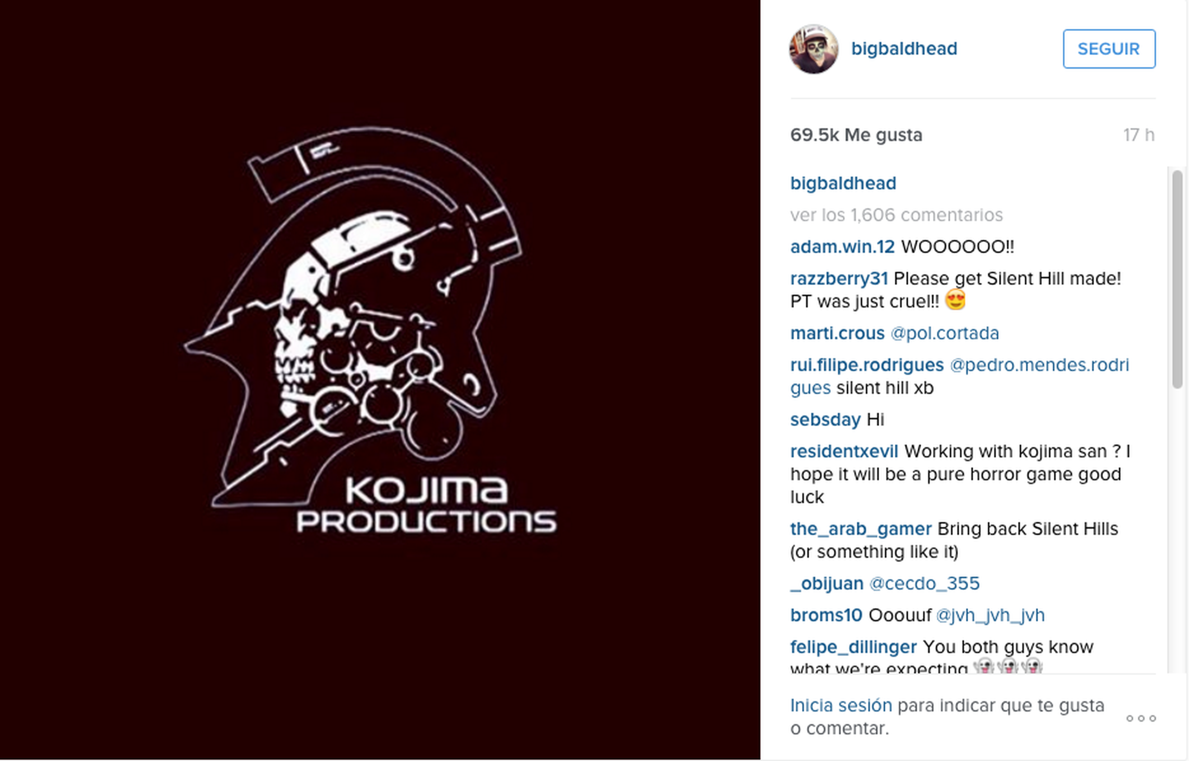 Norman Reedus sube una foto del logo de Kojima Productions