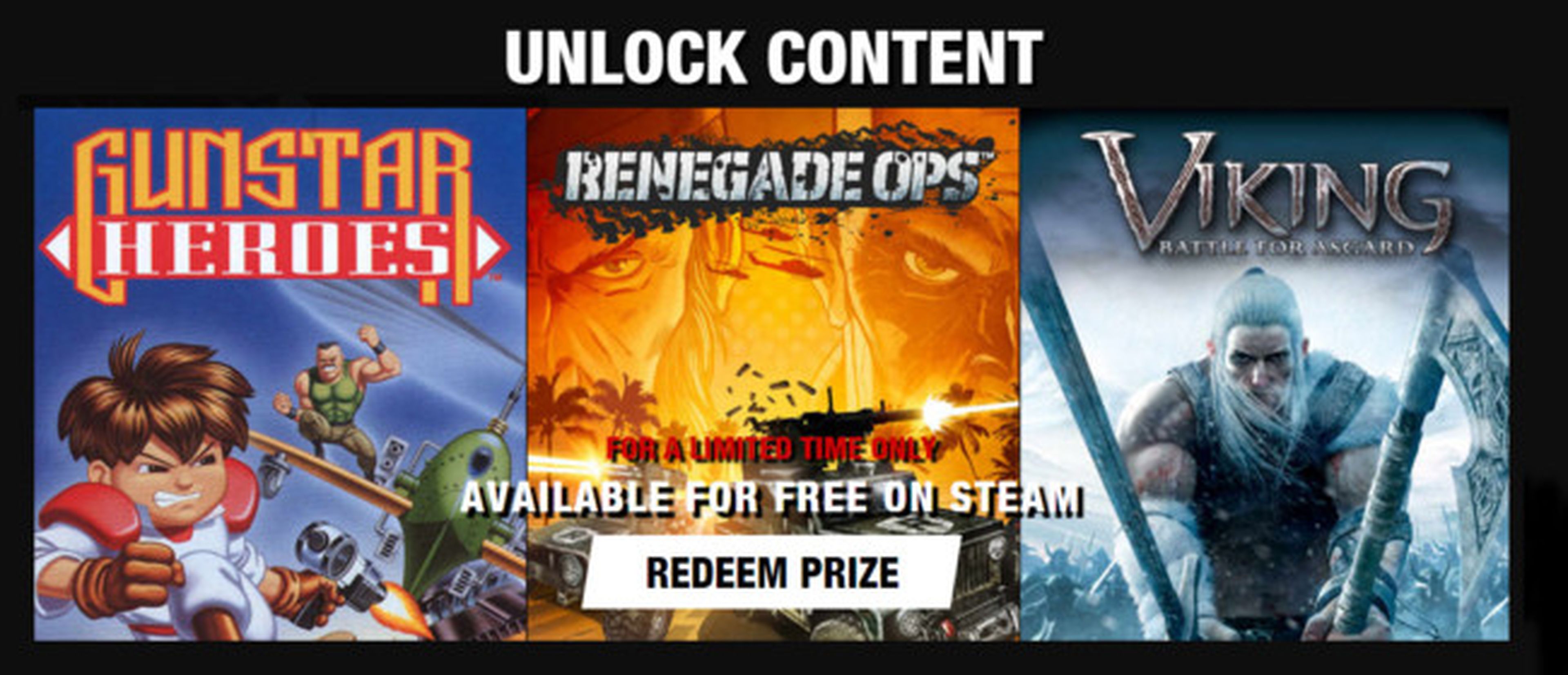 Renegade Ops, Gunstar Heroes y Viking Battle for Asgard gratis en Steam