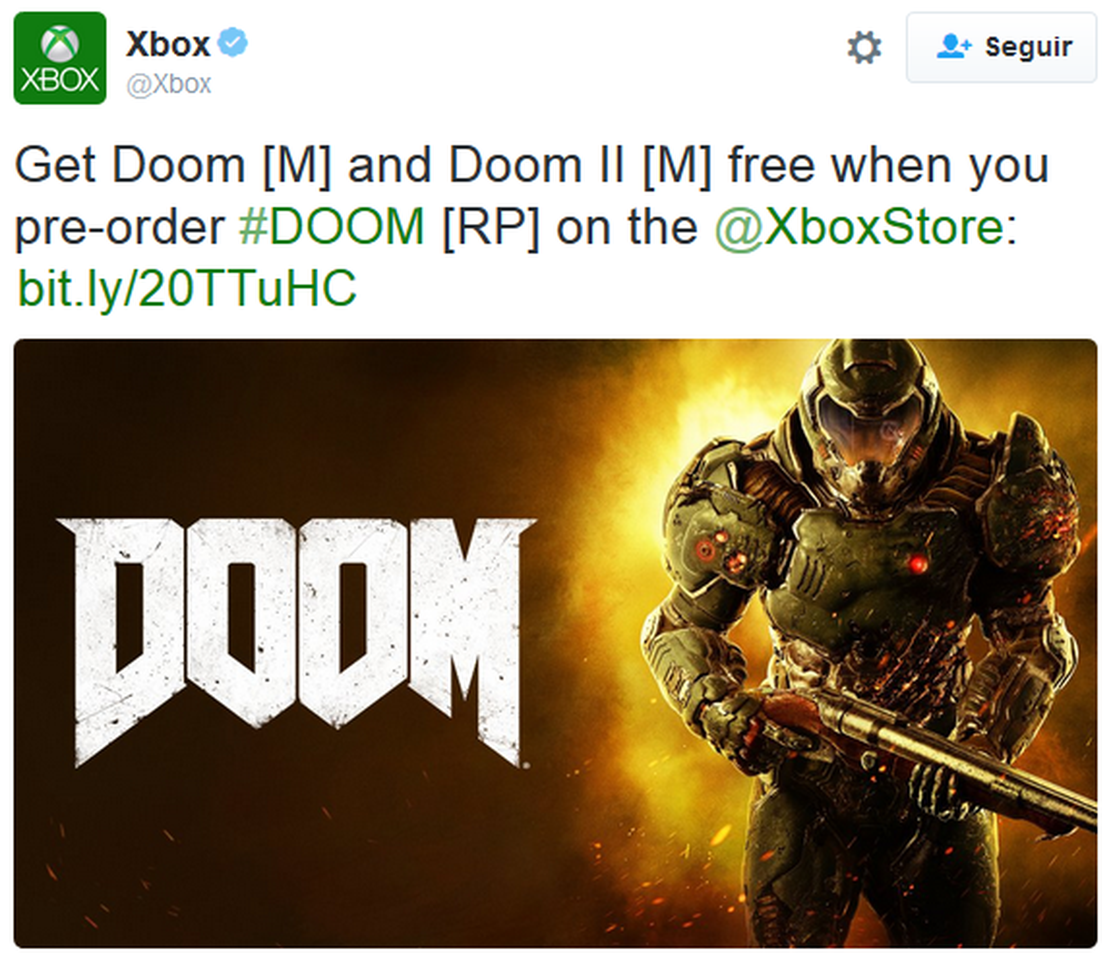 DOOM - Doom y Doom 2 con la reserva en Xbox One