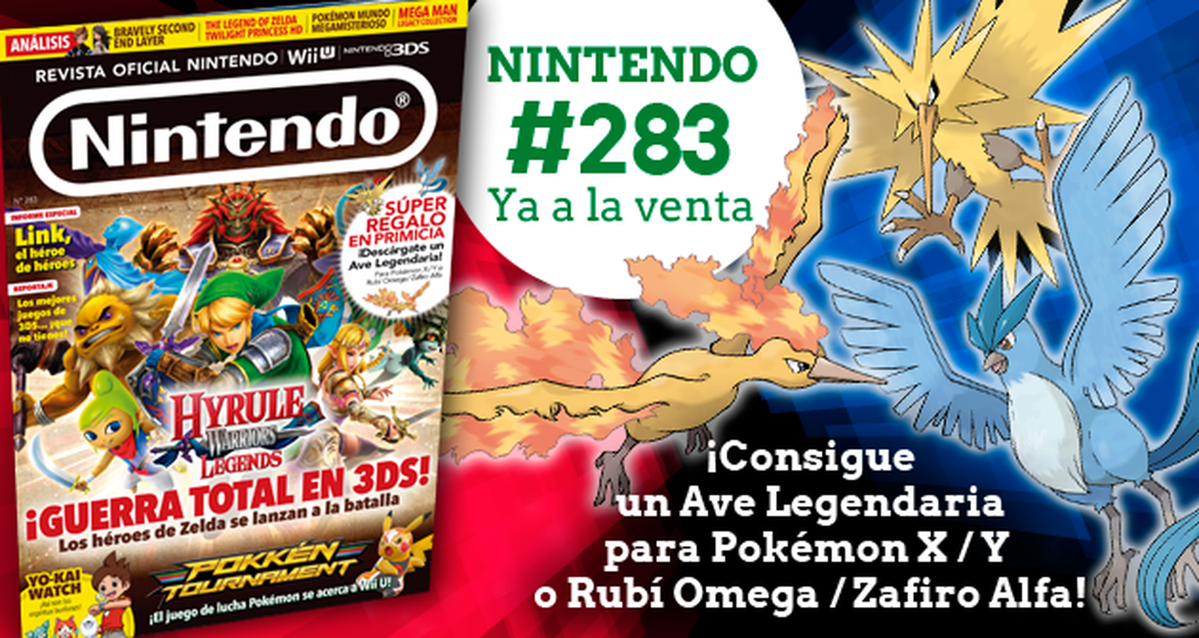 ¡Consigue un Ave Legendaria para tu juego Pokémon con la Revista Nintendo! ¡Ya a la venta!