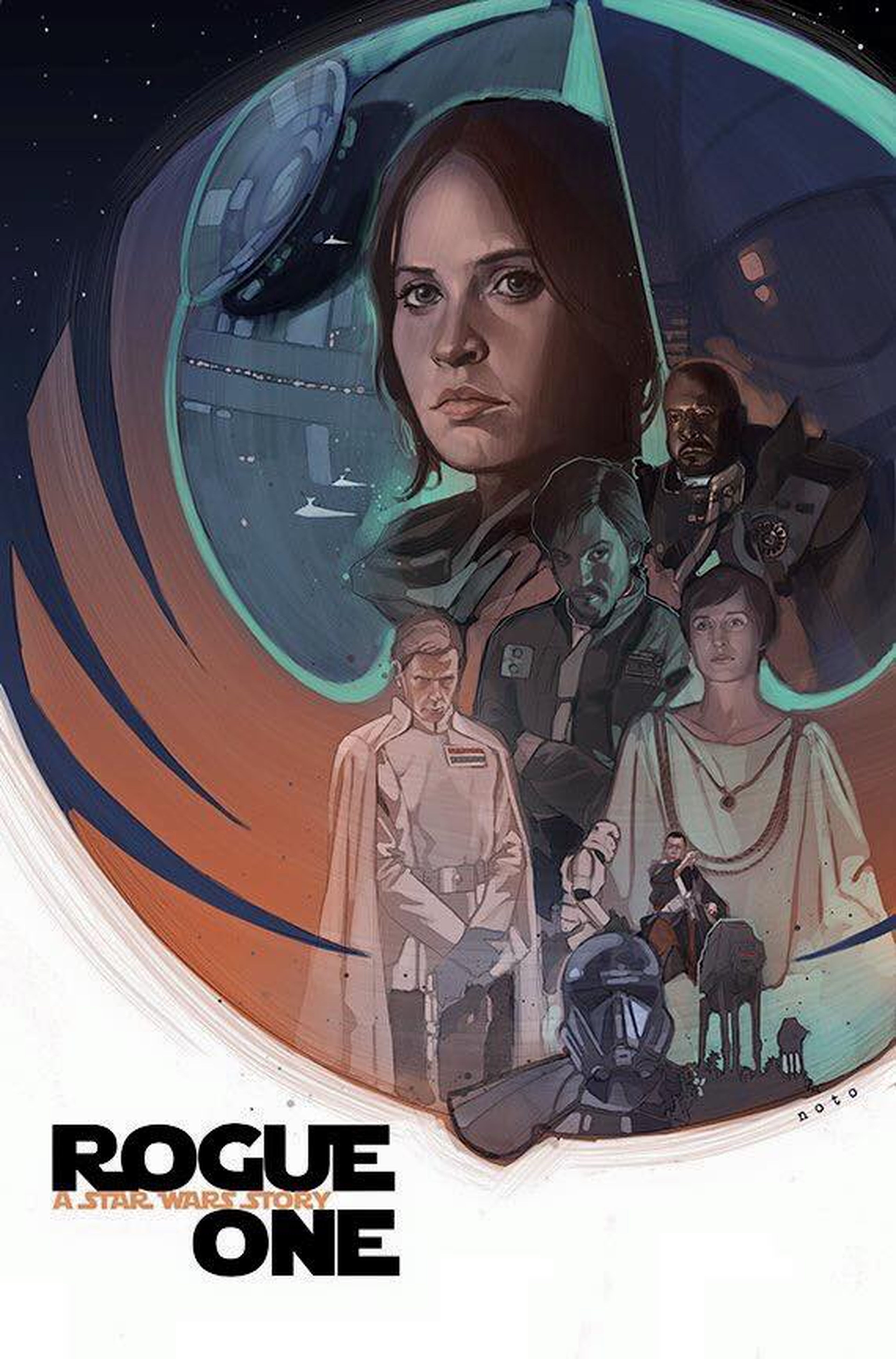 Star Wars Rogue One: Poster de Phil Noto (Chewbacca, Poe Dameron)