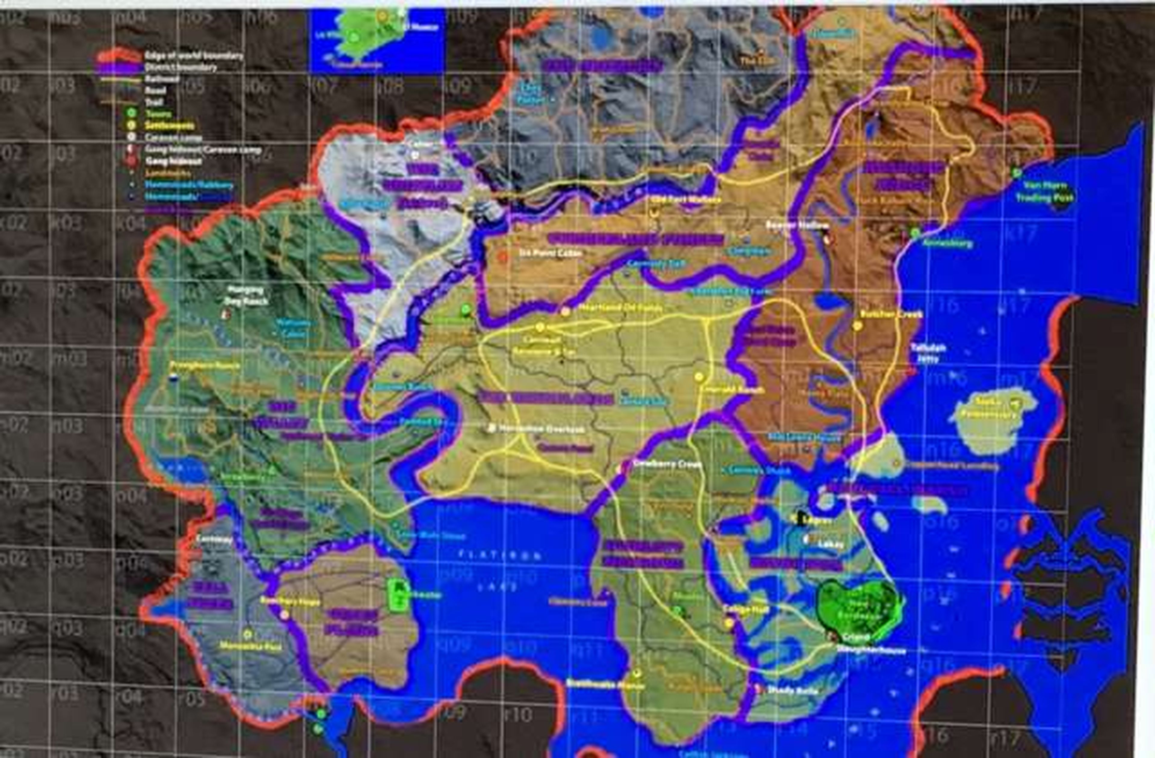 Red Dead Redemption 2 - Mapa filtrado