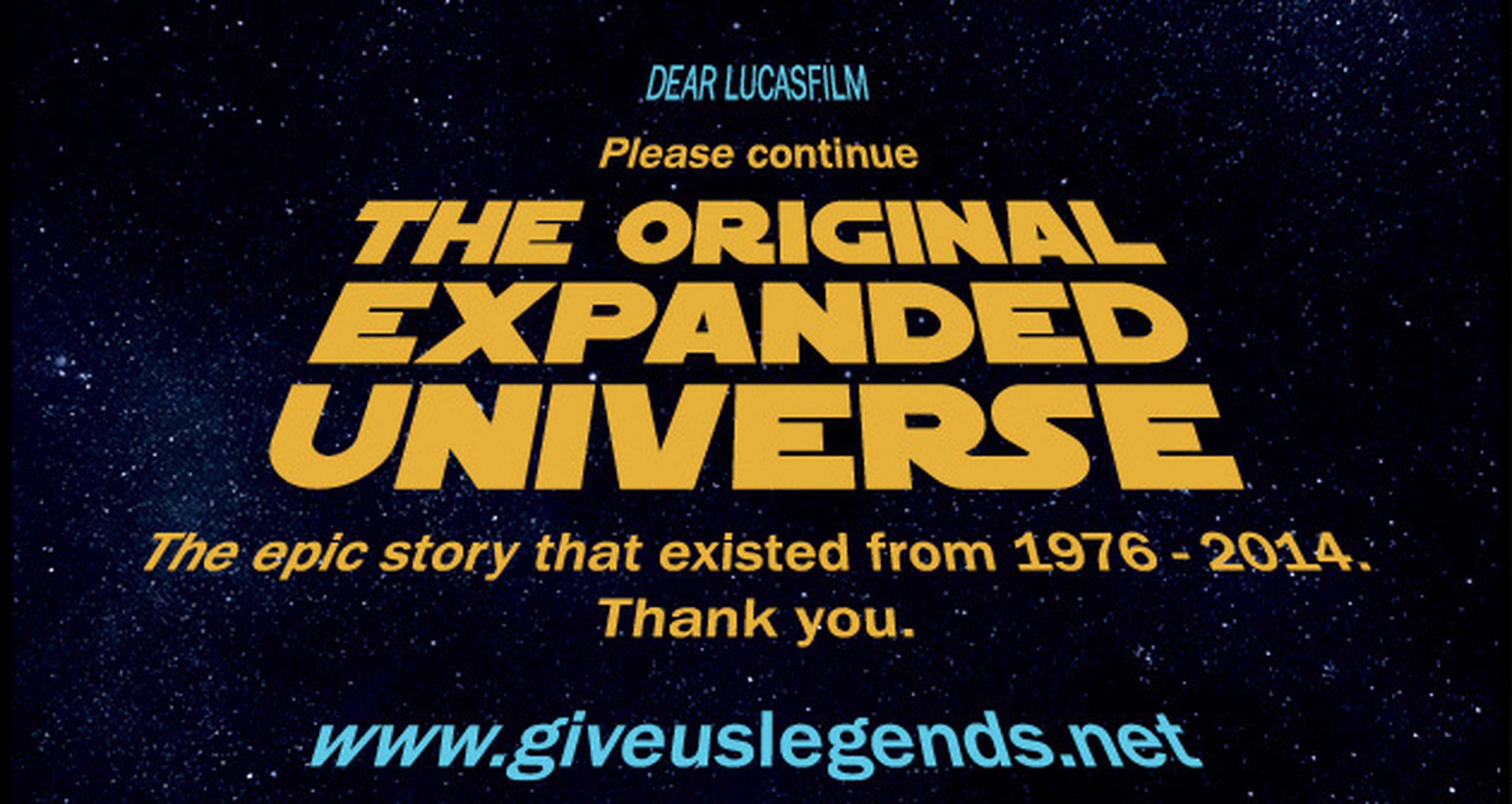 Star Wars - Instalan un anuncio para reclamar mas historias del Universo Legends