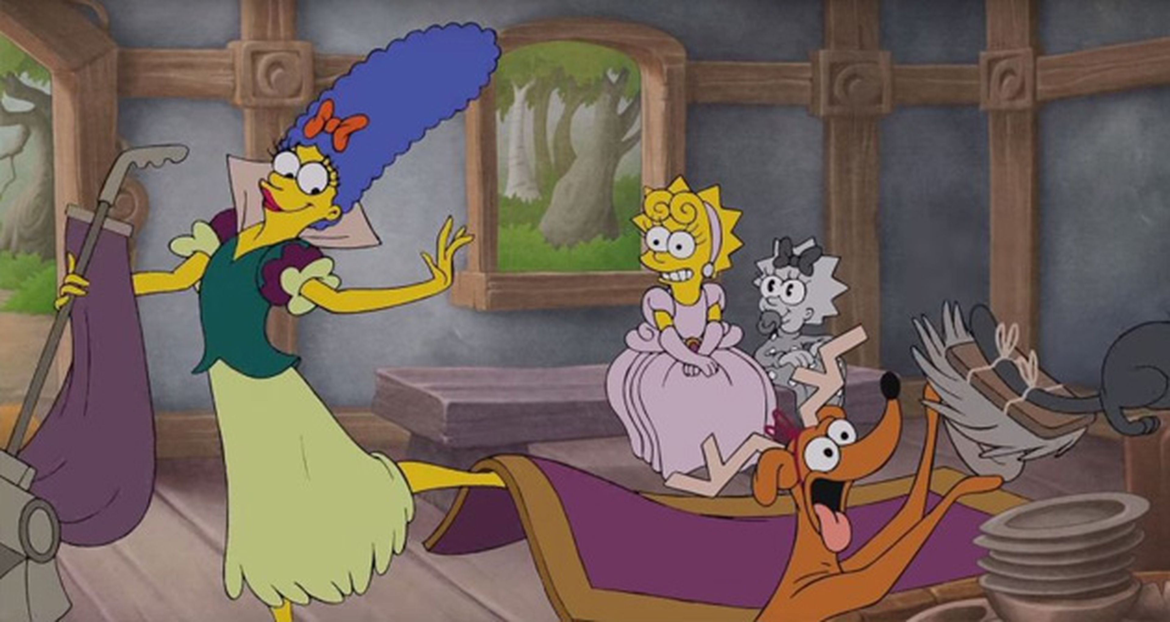 Los Simpson homenajean a Disney con su gag del sofá del episodio 27x19