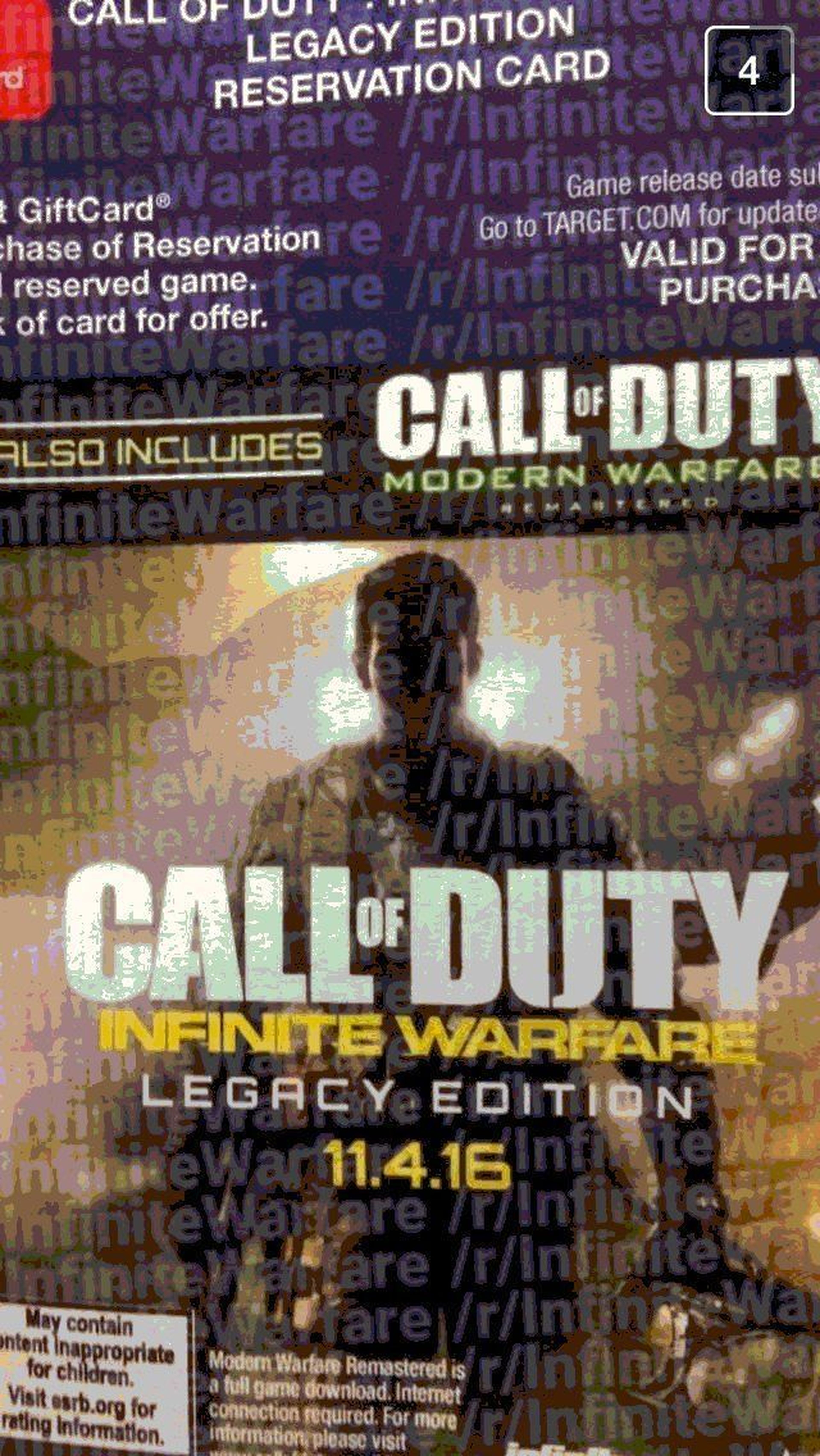 Call of Duty Infinite Warfare Legacy Edition incluiría CoD 4 Modern Warfare Remastered