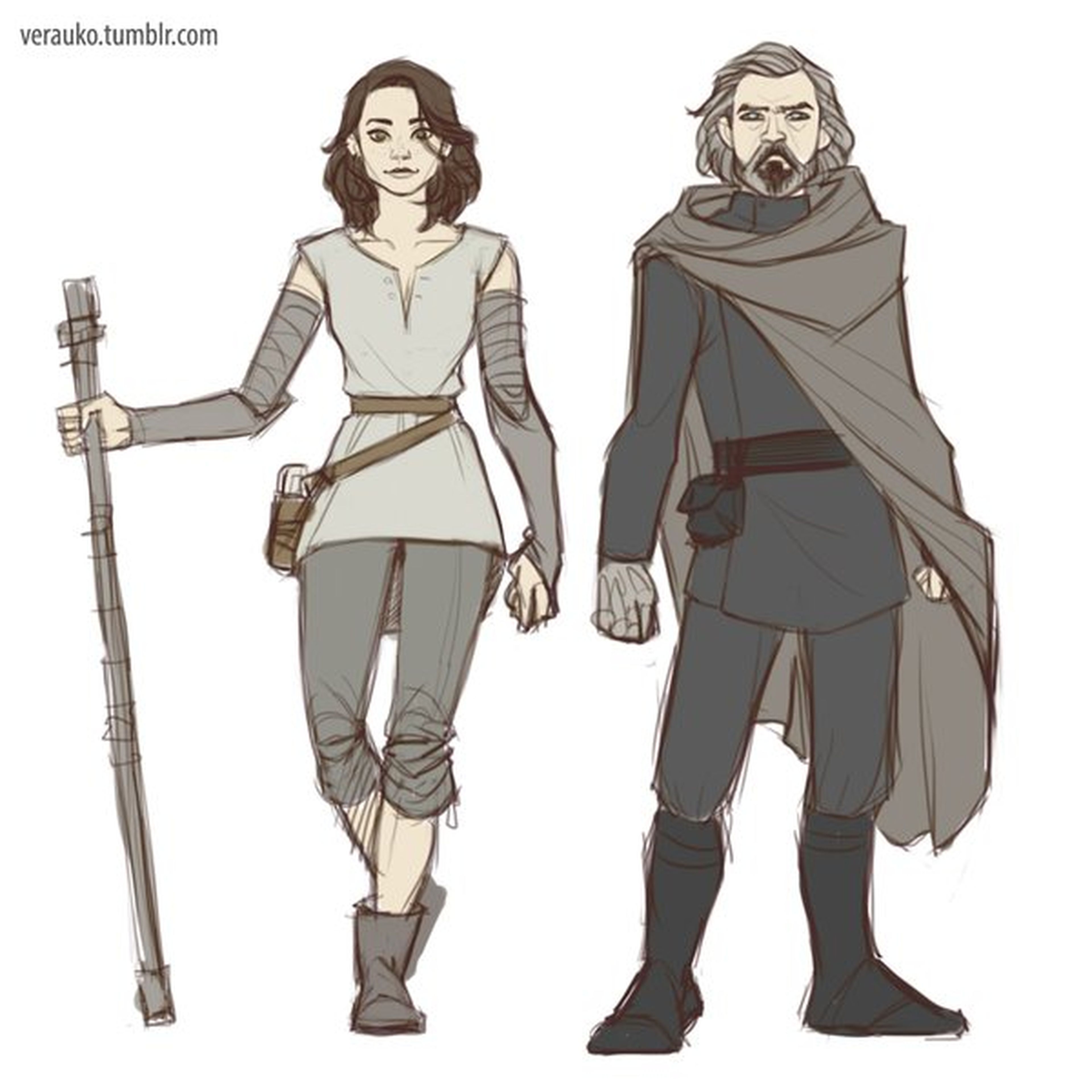 Star Wars - Descripción del vestuario de Luke y Rey para Episodio VIII