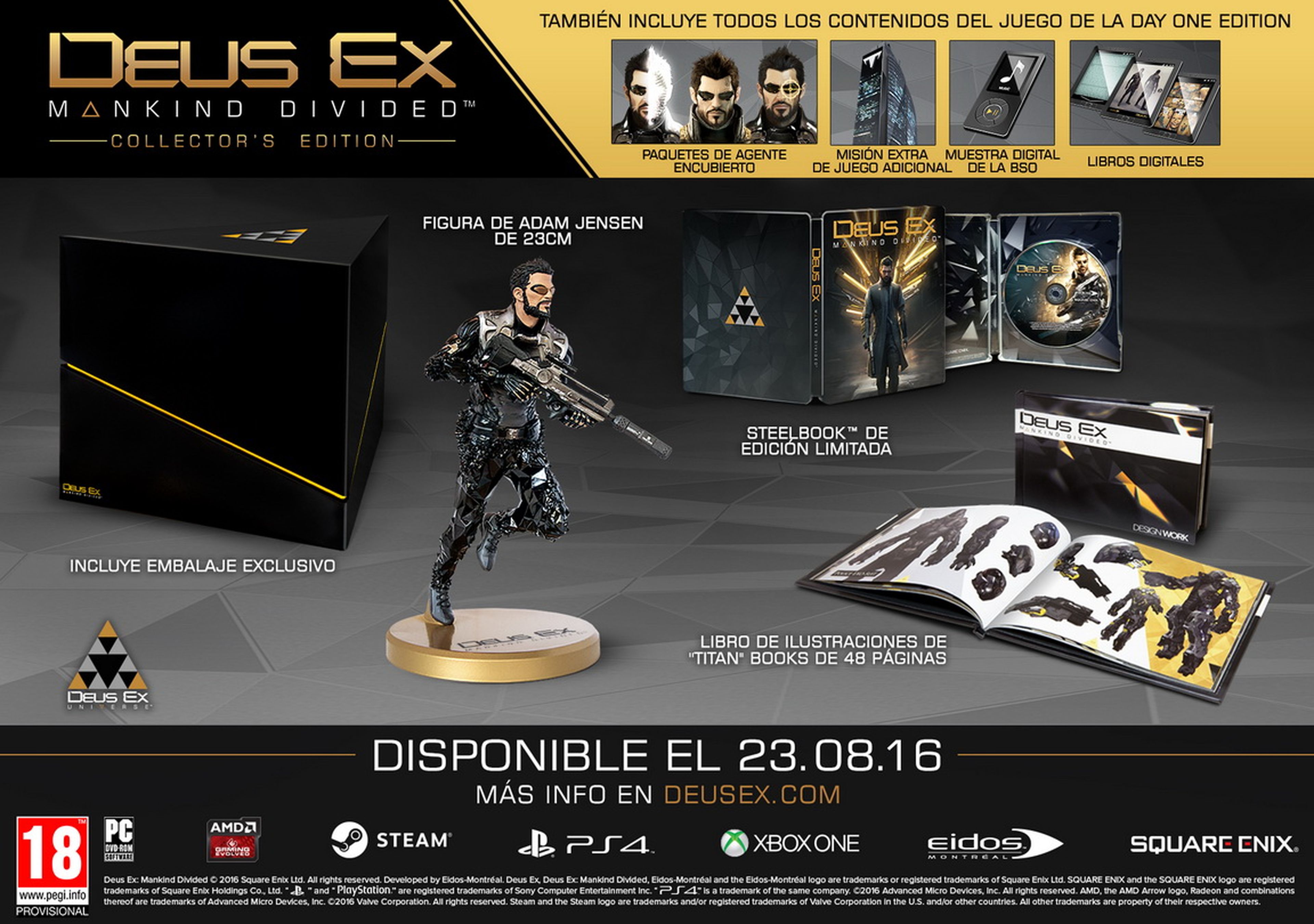Deus Ex Mankind Divided - Tráiler y ediciones