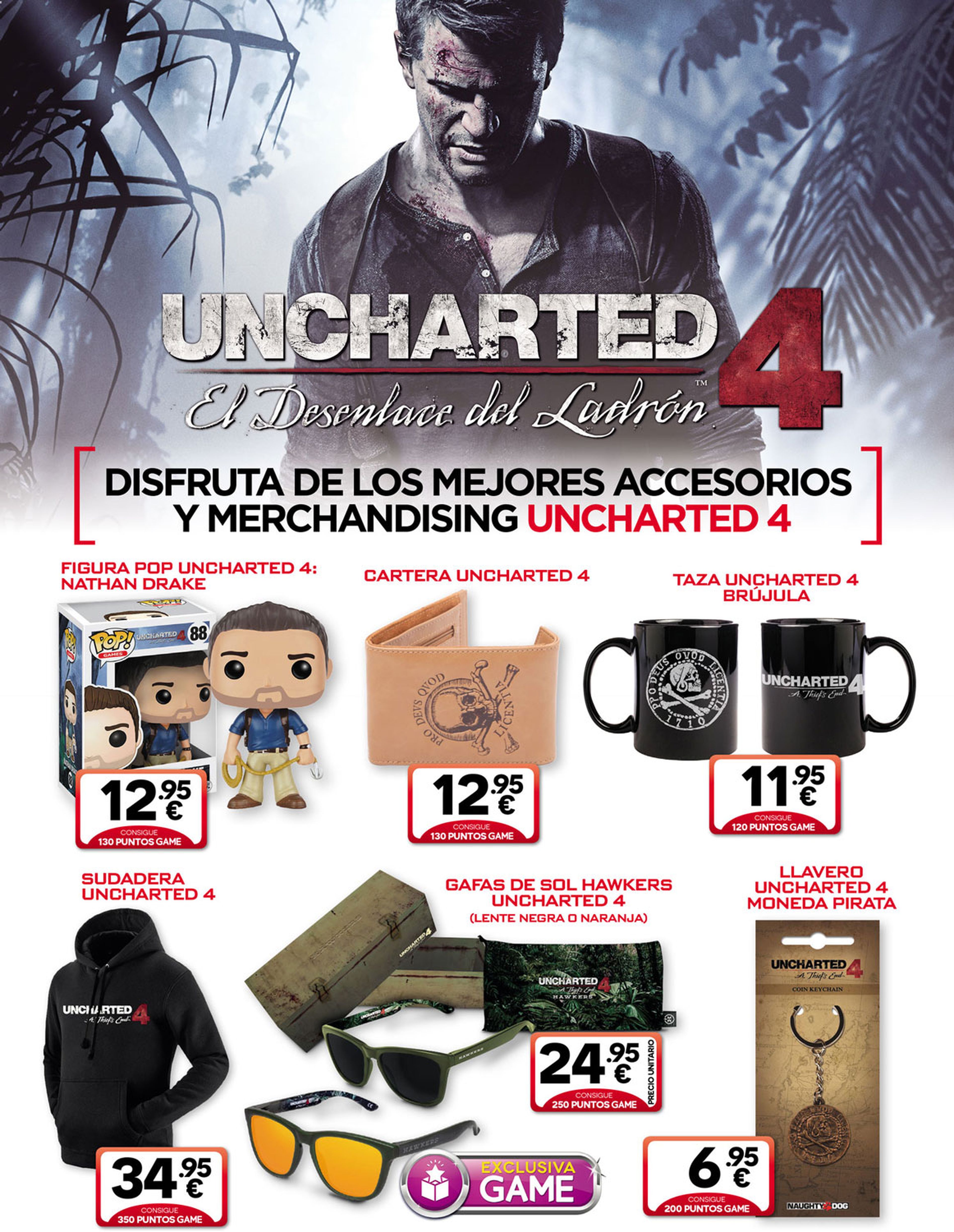 Uncharted 4 para PS4 y sus productos oficiales en GAME