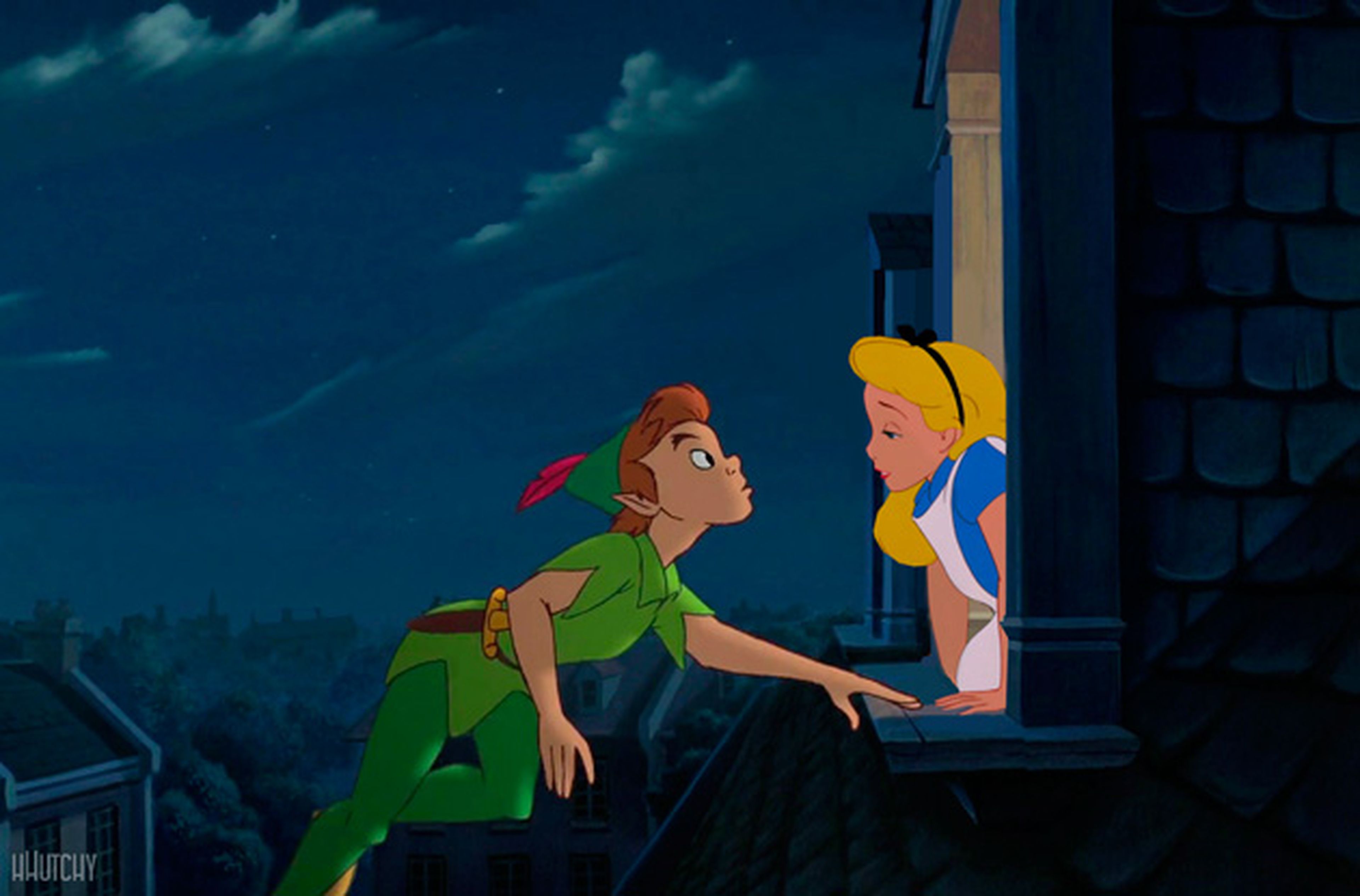 Crossover entre Peter Pan y Alicia en el país de las maravillas
