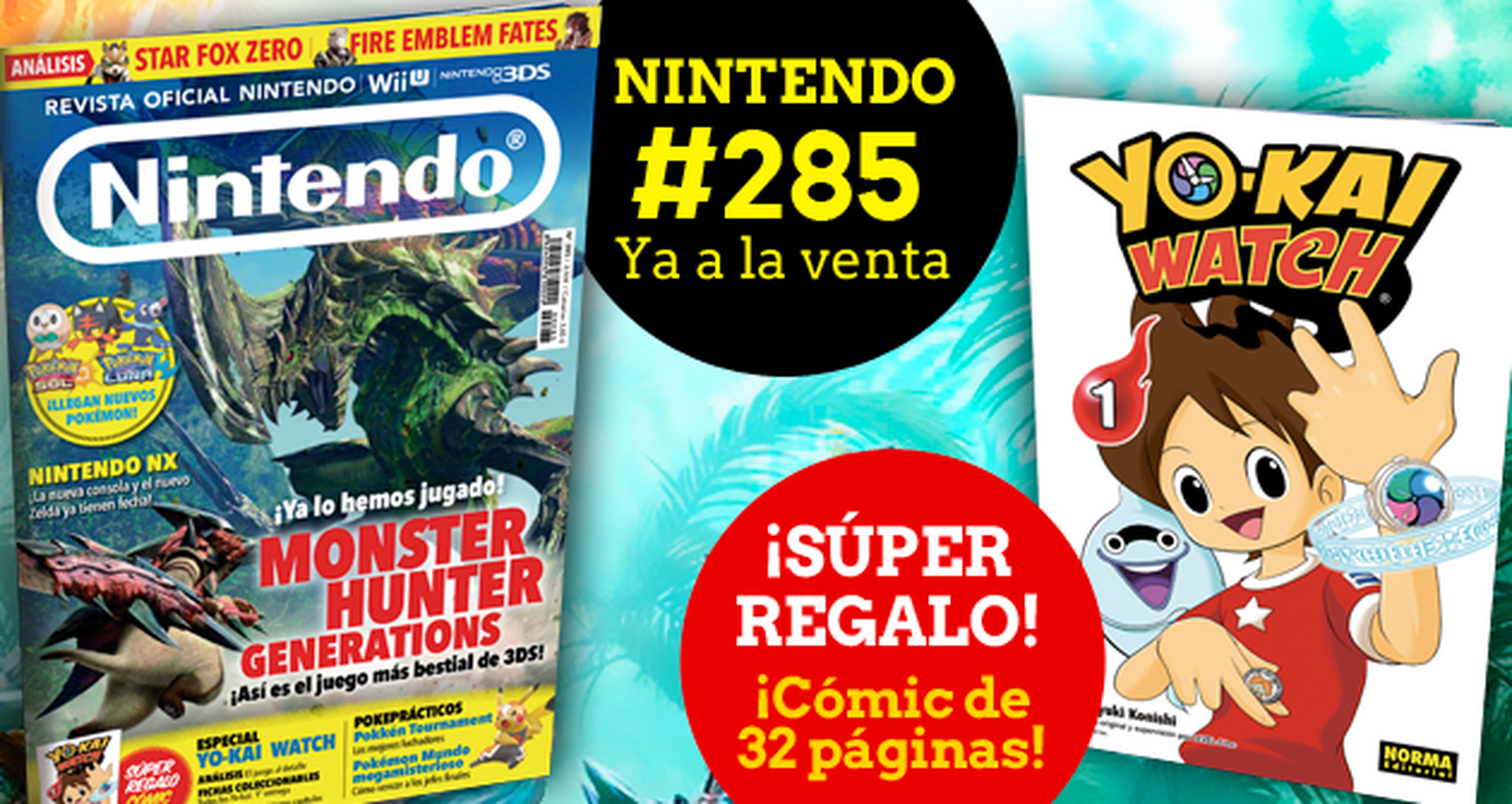 Revista Nintendo 285 ya a la venta con cómic de YO-KAI WATCH