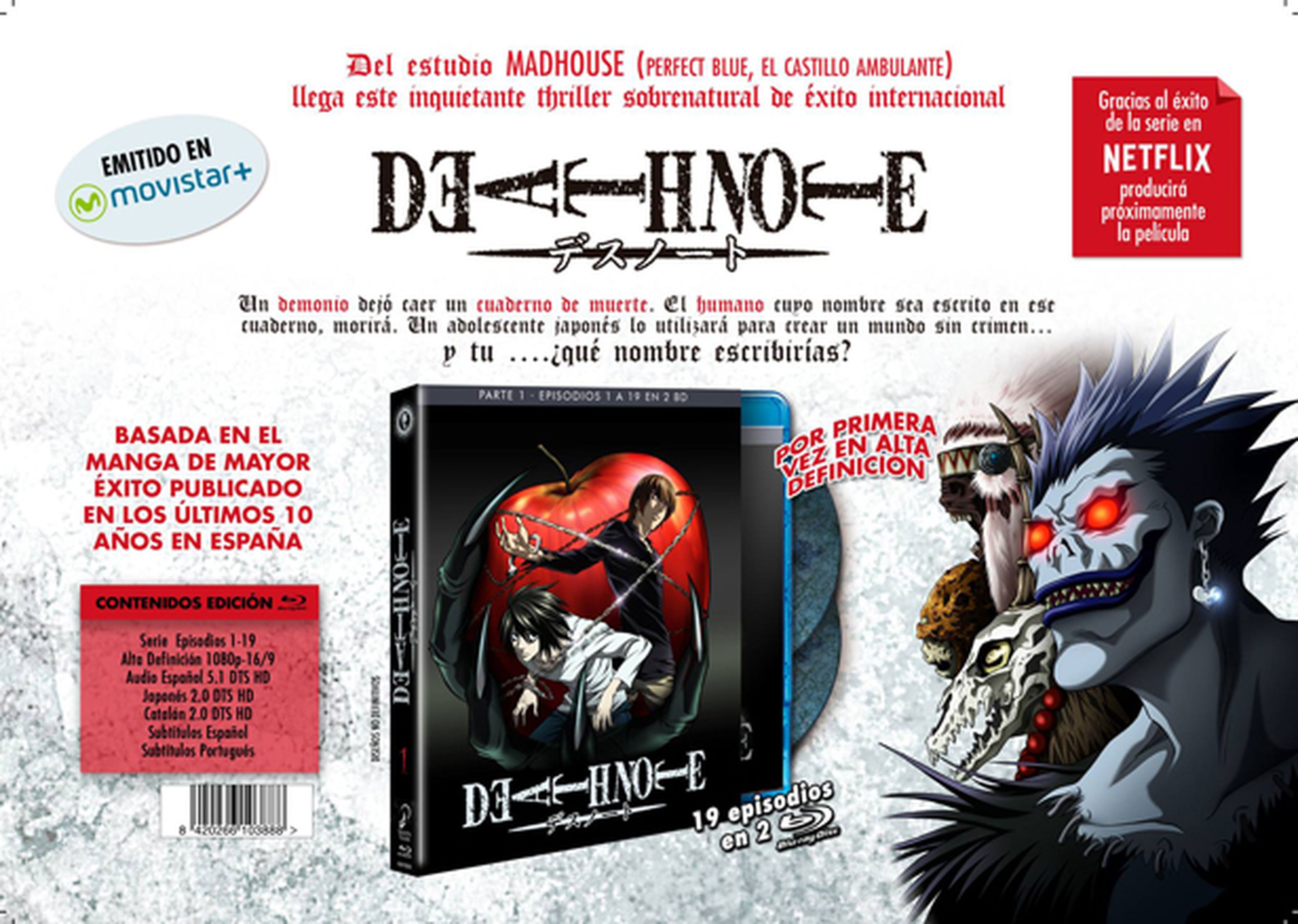 Death Note - El primer pack en Blu-Ray llega en julio