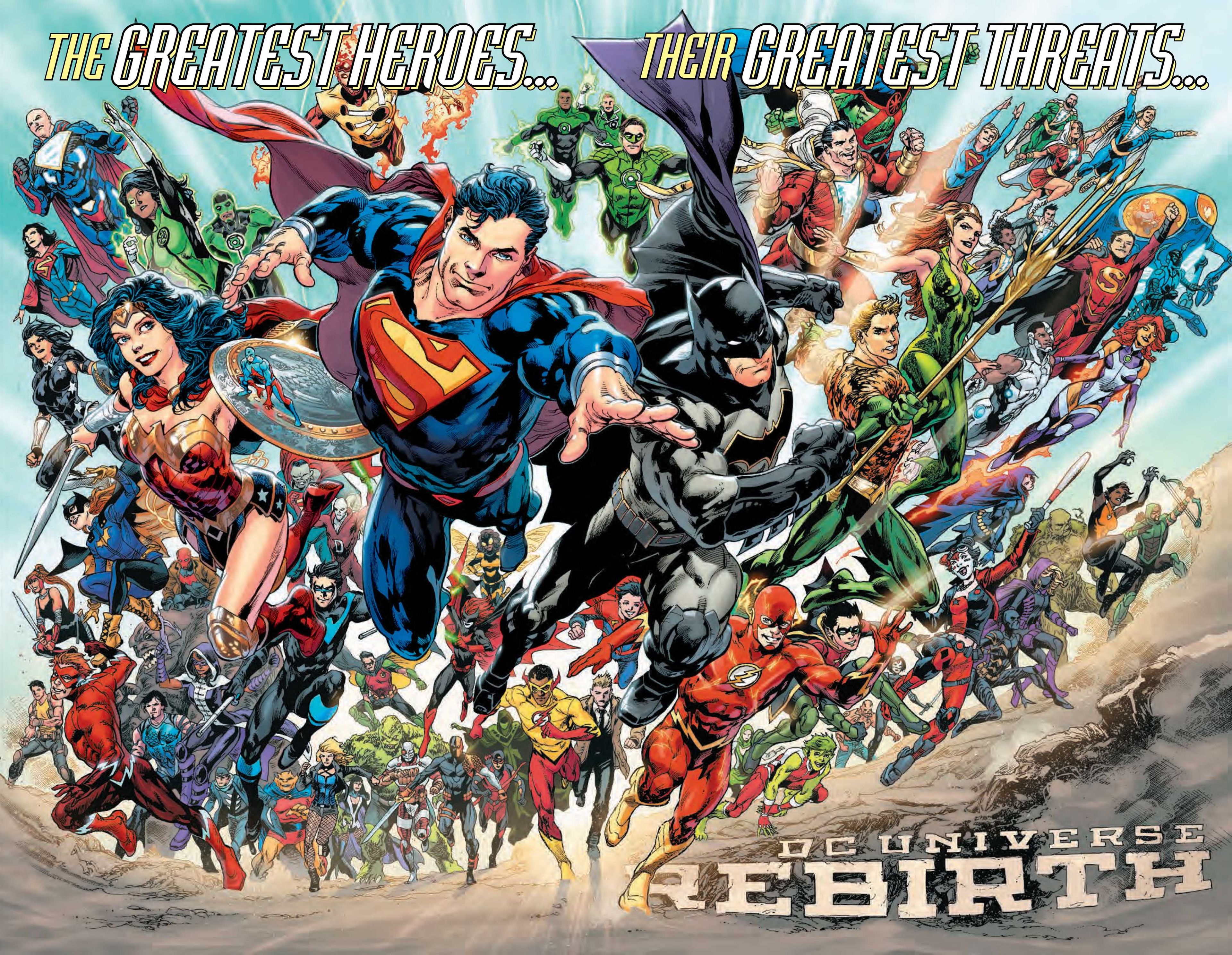 DC Rebirth – Póster para el renacimiento de los superhéroes de DC Comics
