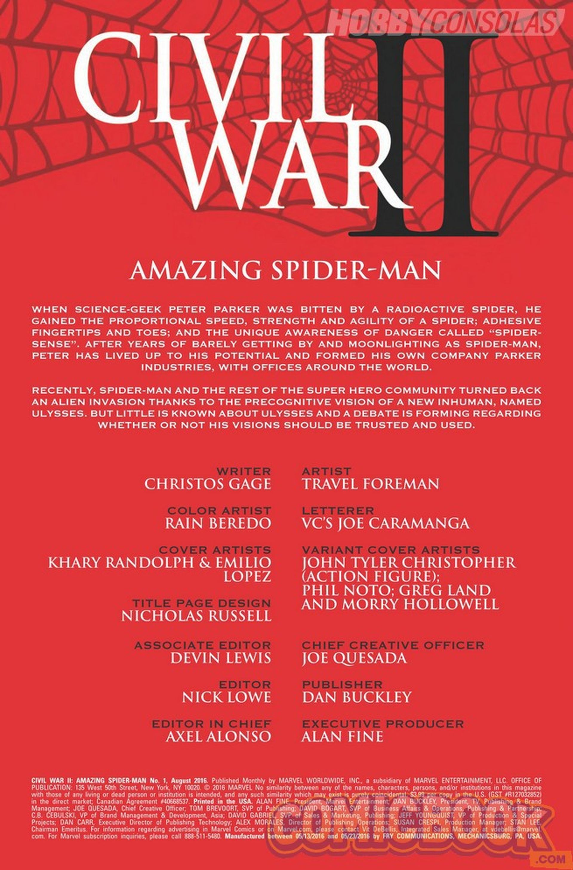 Civil War II: Amazing Spider-Man - Vista previa de lanzamiento
