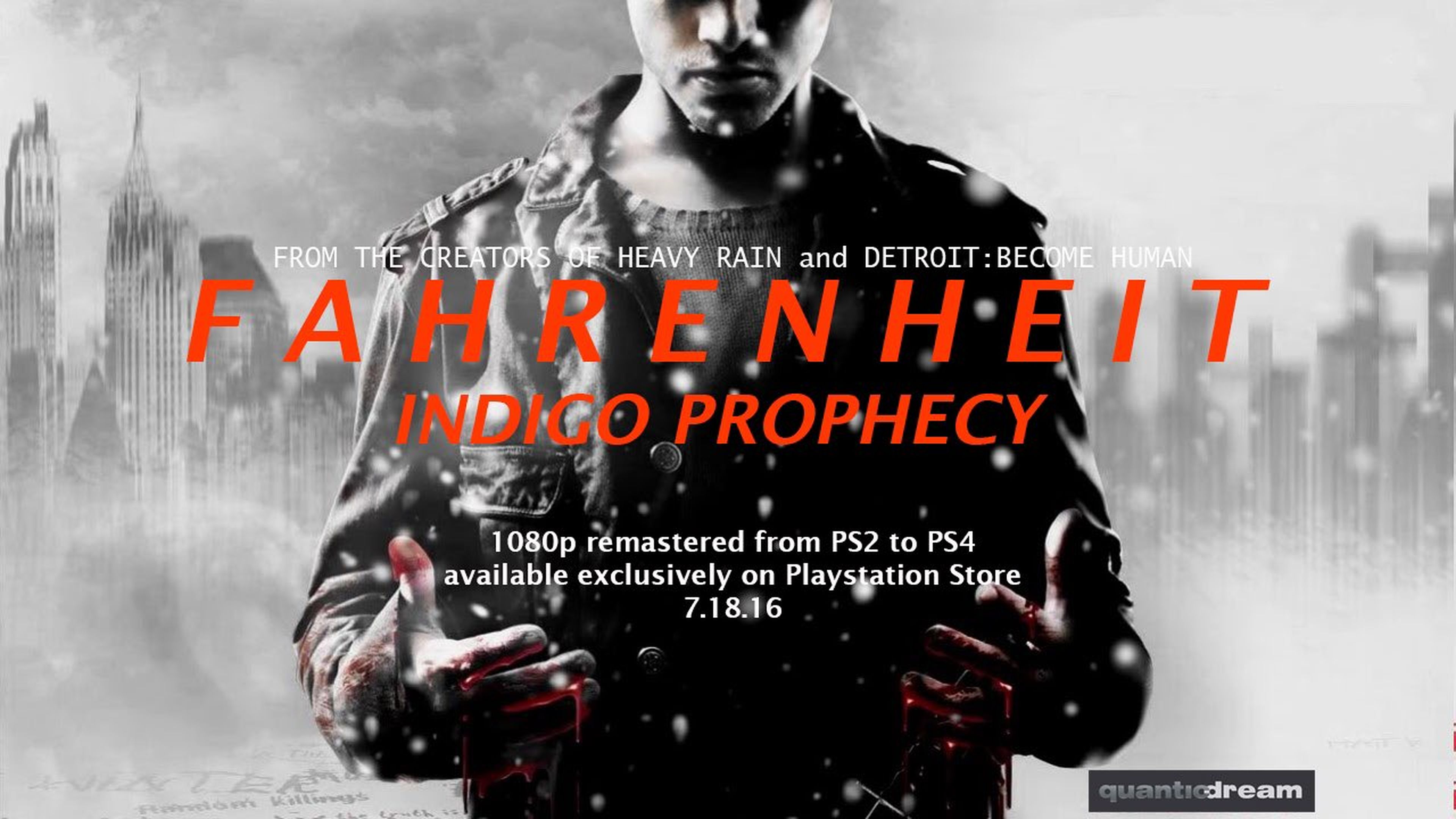 E3 2016 - Fahrenheit: Indigo Prophecy tendrá remasterización en PS4