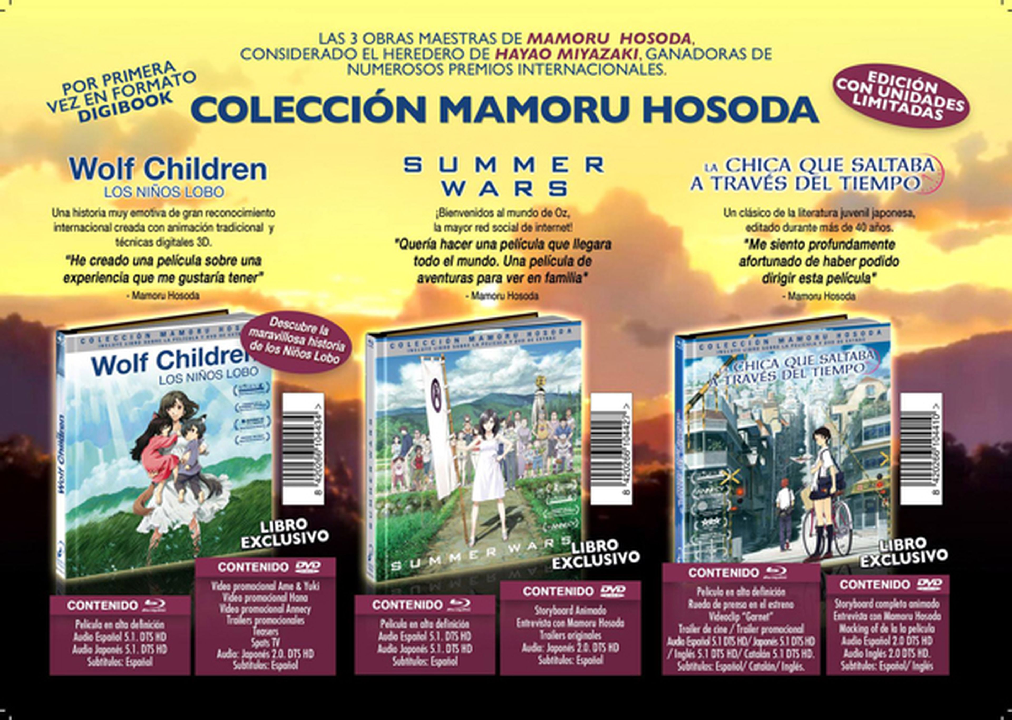 La Colección Mamoru Hosoda llega en agosto