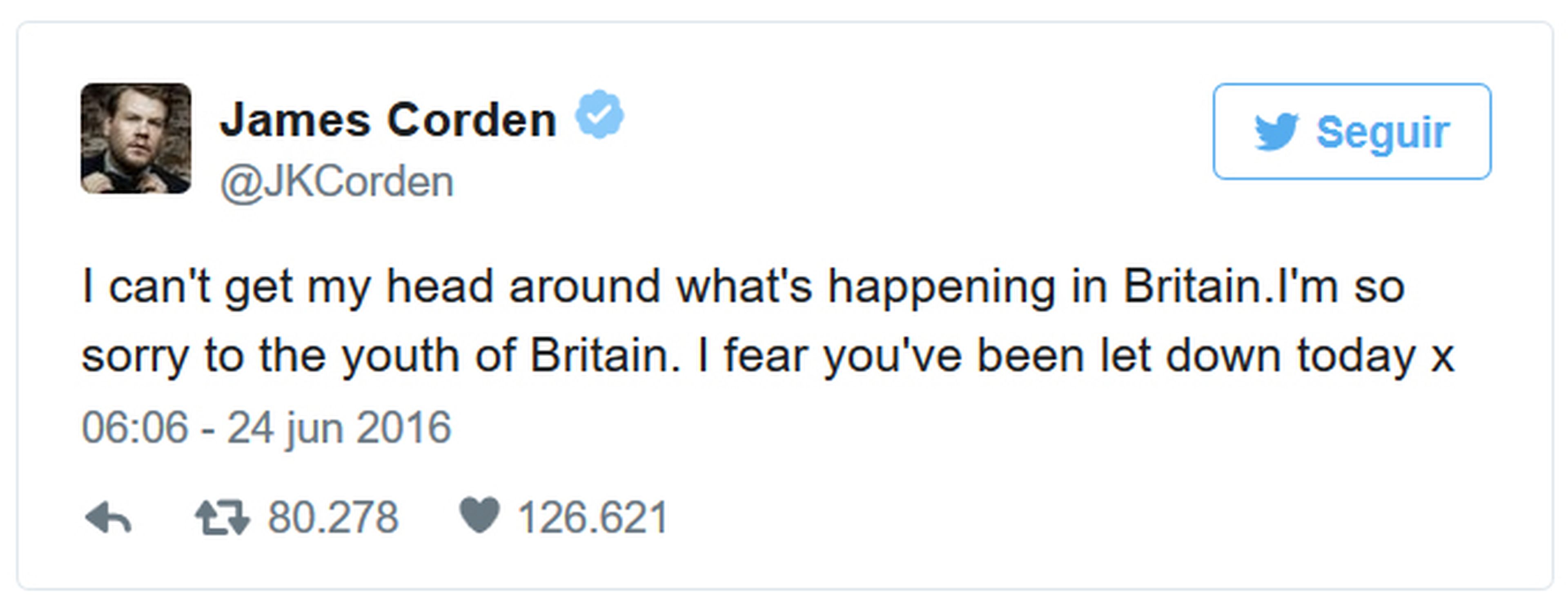 Brexit - Así han sido las reacciones de los famosos británicos en Twitter
