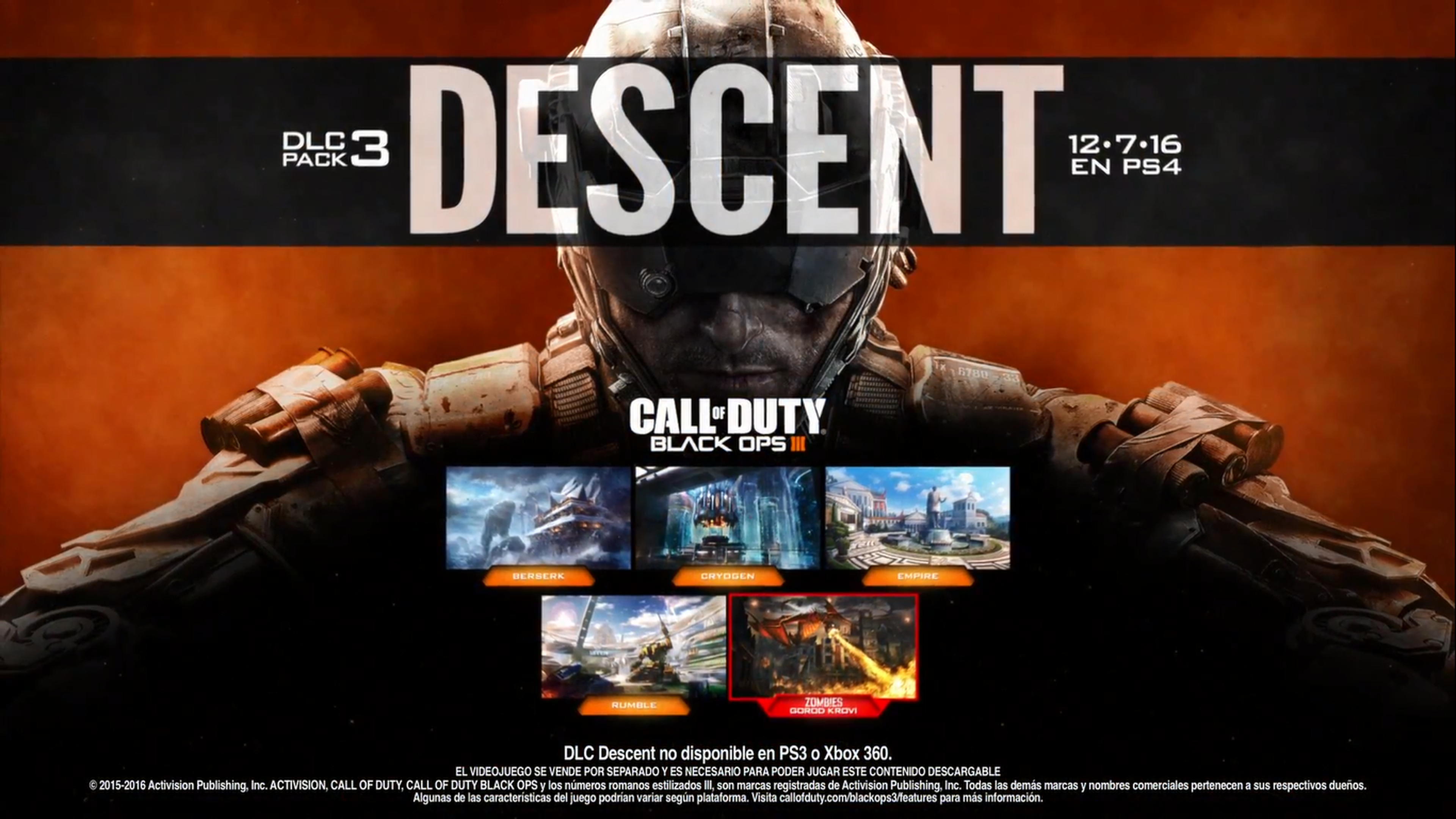 Call of Duty Black Ops 3 Descent - Fecha del tercer DLC