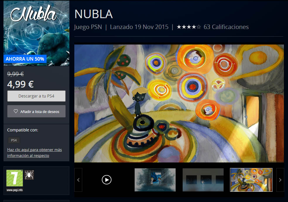 Nubla rebajado en PS Store Nubla rebajado en PS Store