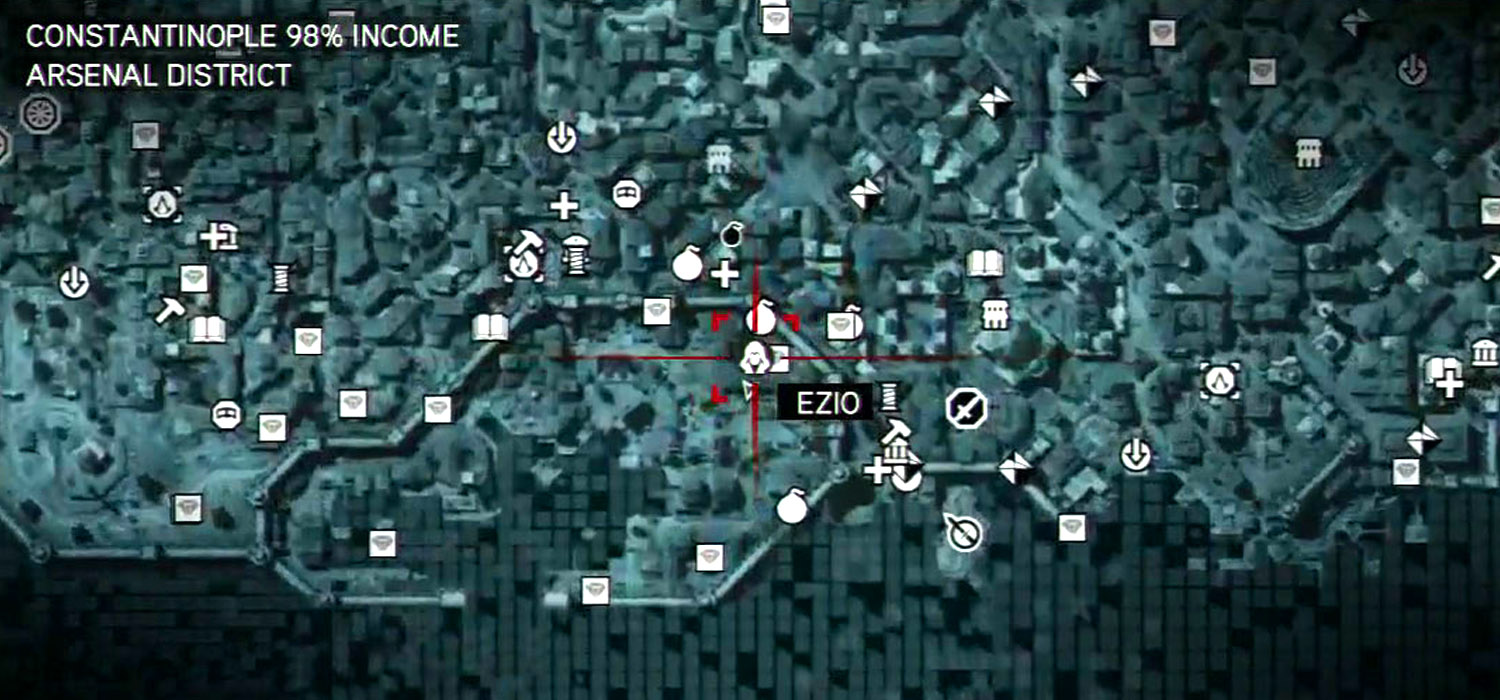 Assassin's Creed Revelations Assassin's Creed Mapa, mapa, iconos mapa,
