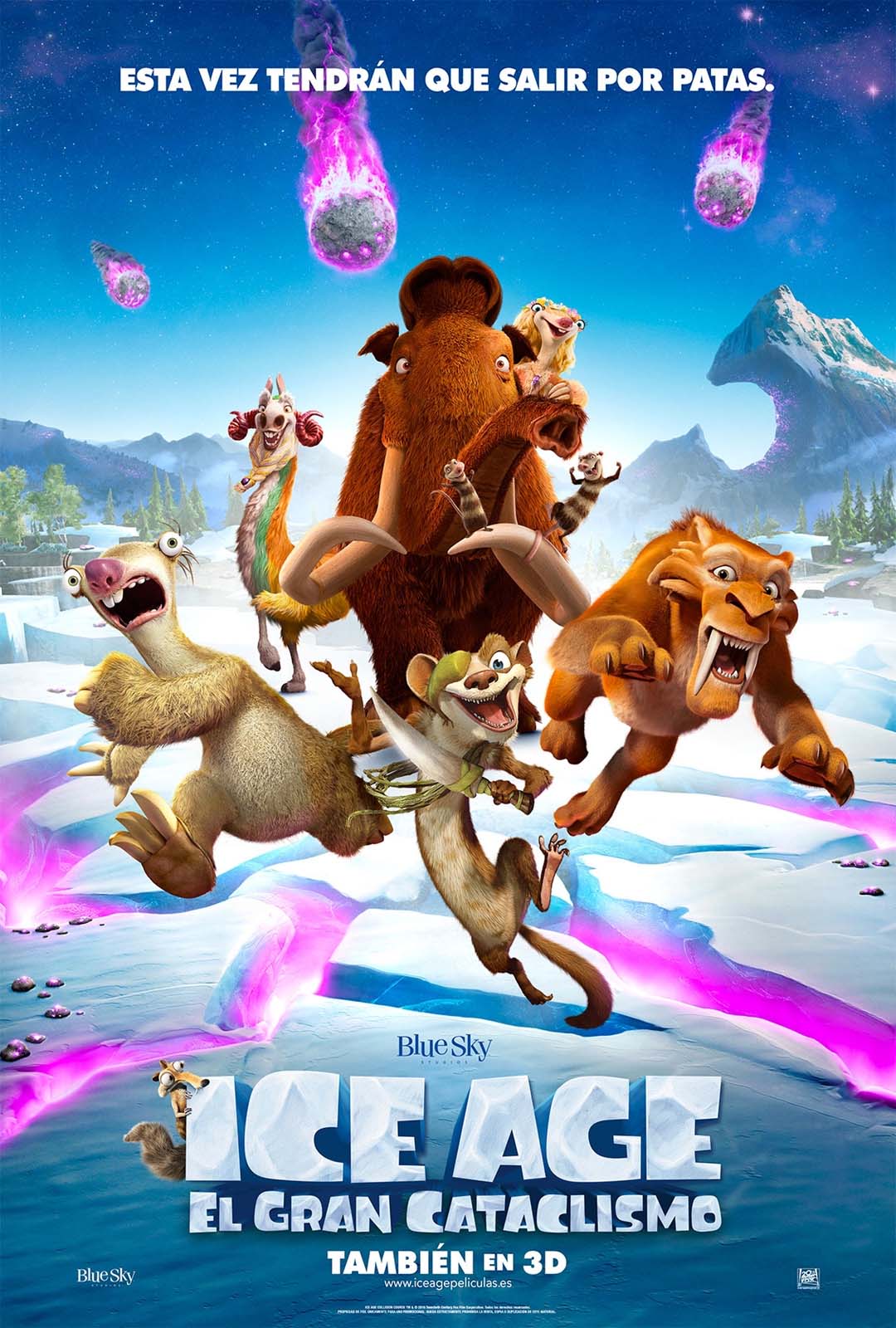 Cartel Ice Age: El Gran Cataclismo Póster de la quinta película de Ice Age