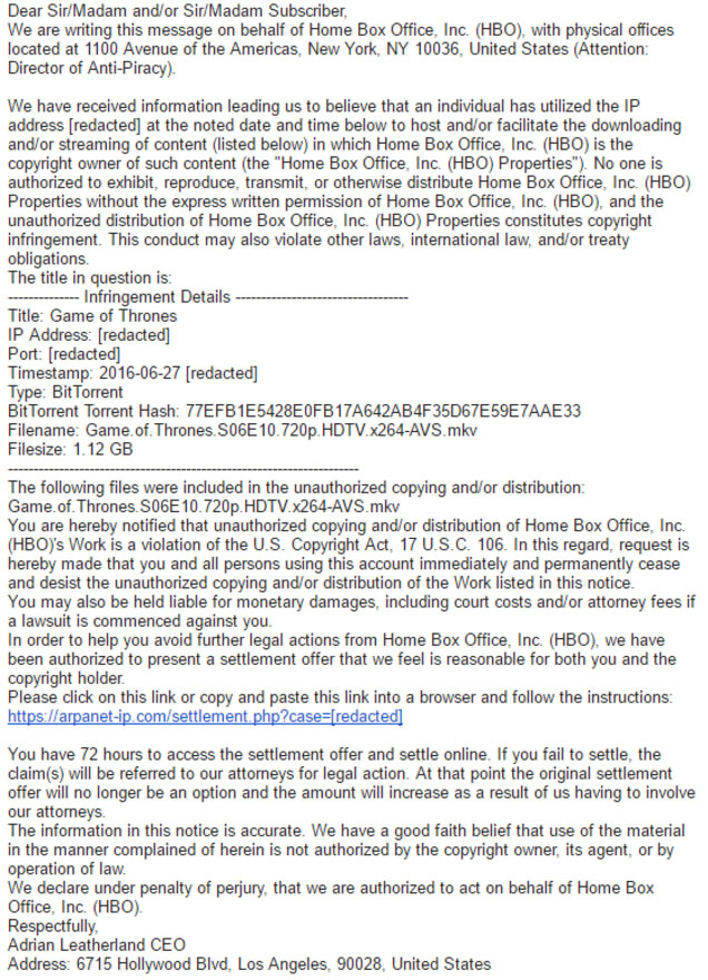 Documento phishing Phising Juego de Tronos