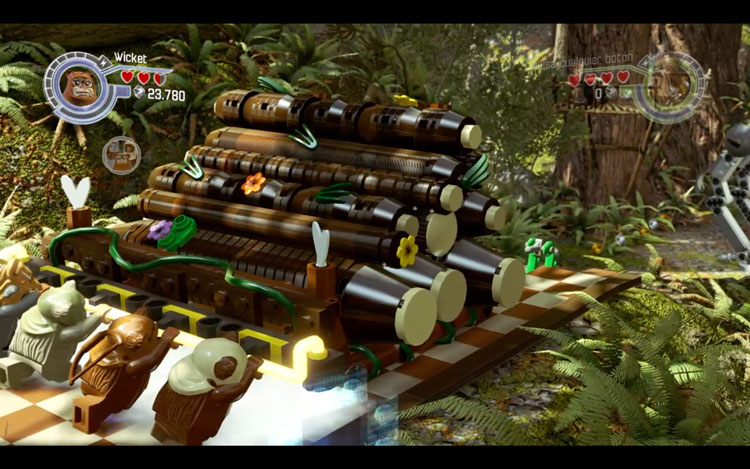 LEGO Star Wars: El Despertar de la Fuerza Ewoks colaborando