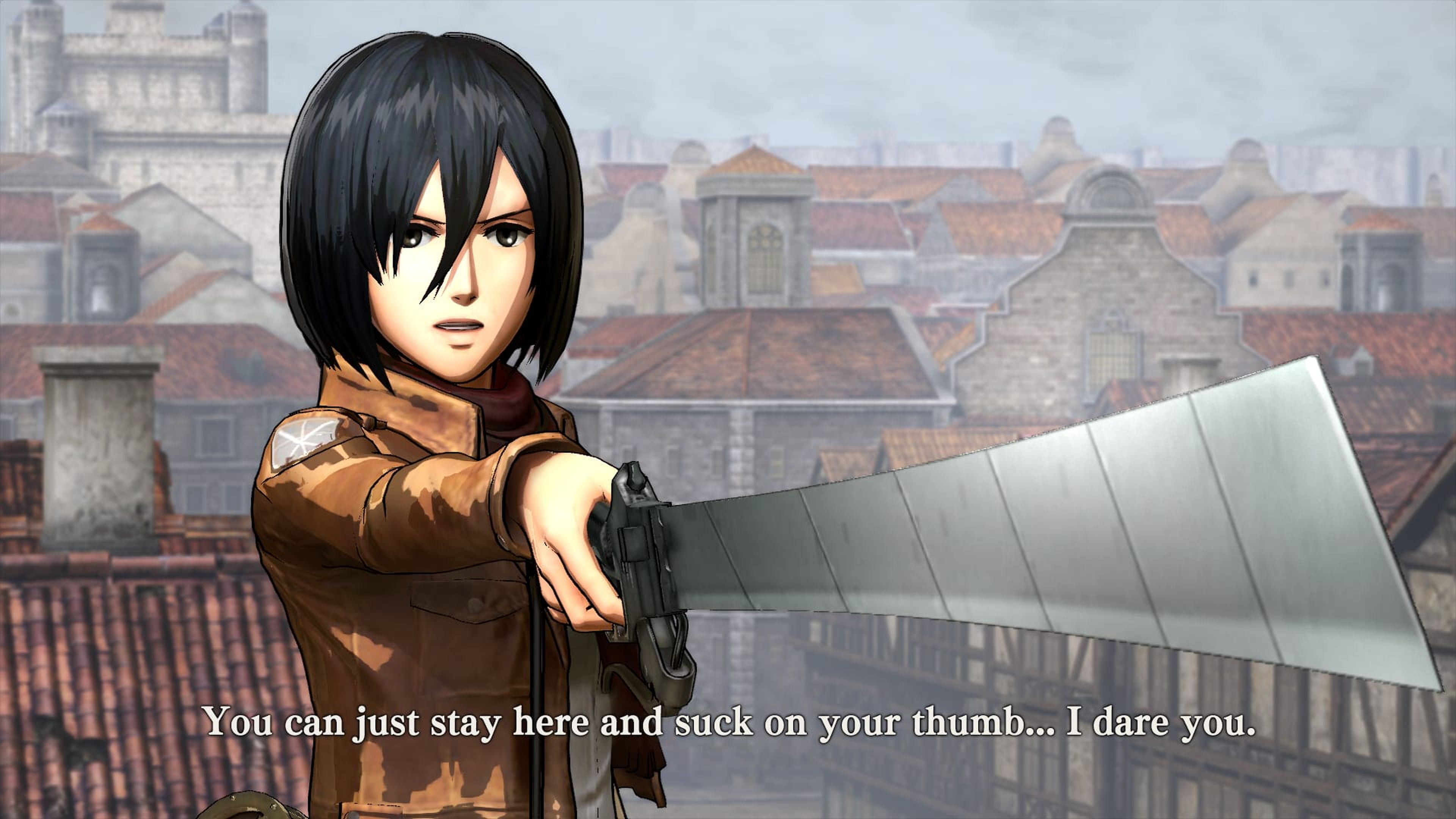 Mikasa en Ataque a los titanes