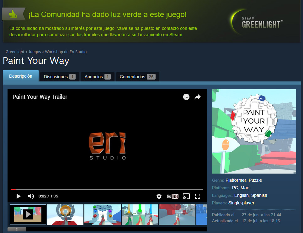 Paint Your Way consigue el greenlight de la comunidad Paint Your Way consigue el greenlight de la comunidad