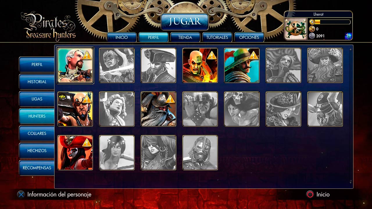 Personajes de Pirates: Treasure Hunters Personajes de Pirates: Treasure Hunters