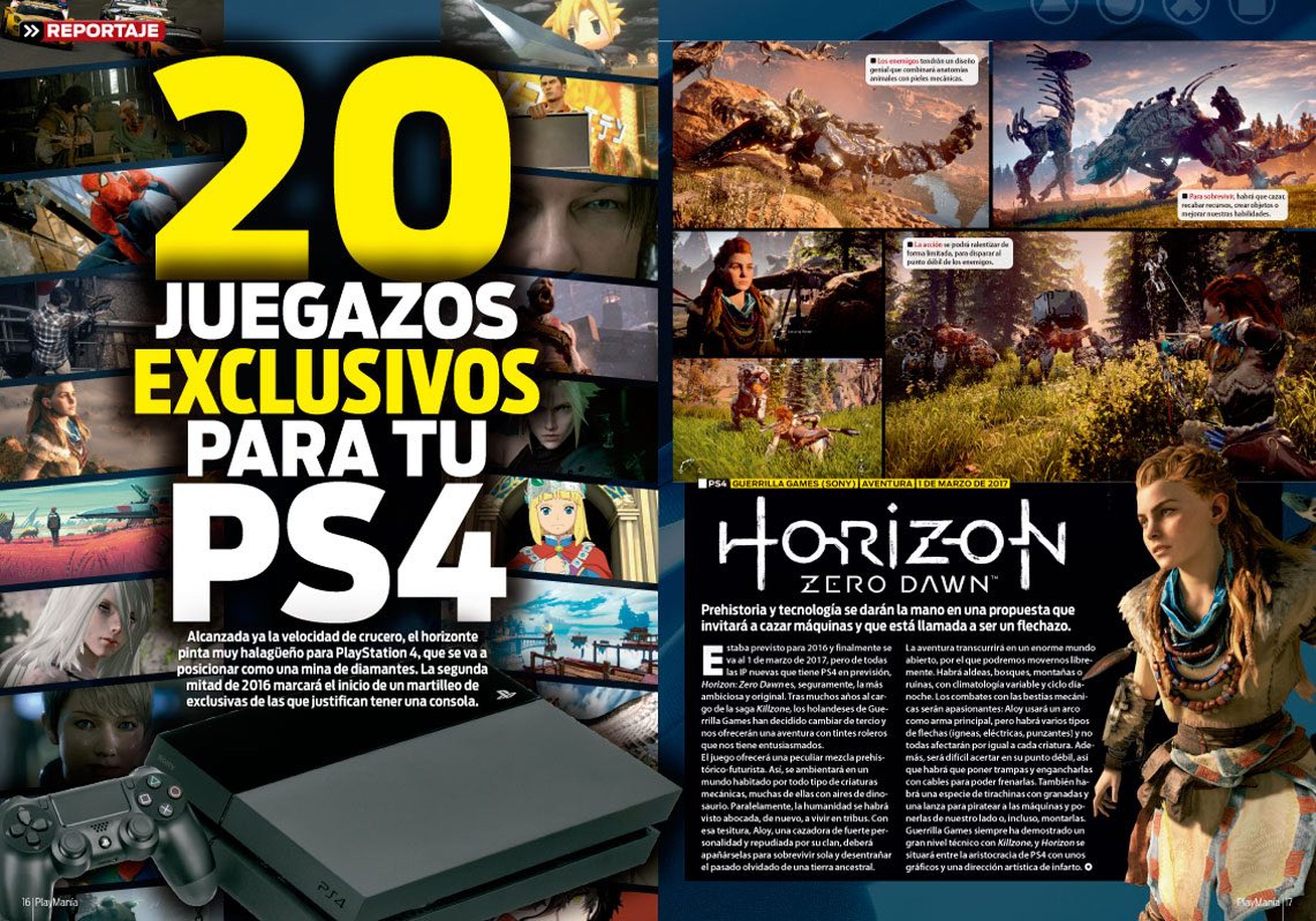 Reportaje exclusivos PS4 en Playmania 213
