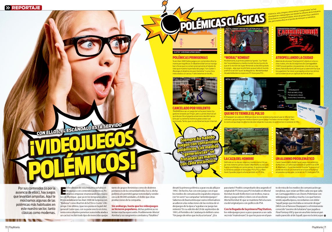 Reportaje videojuegos polémicos en Playmania 213 Reportaje videojuegos polémicos en Playmania 213
