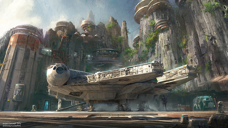 Star Wars Land Star Wars Land Imagen conceptual halcon milenario