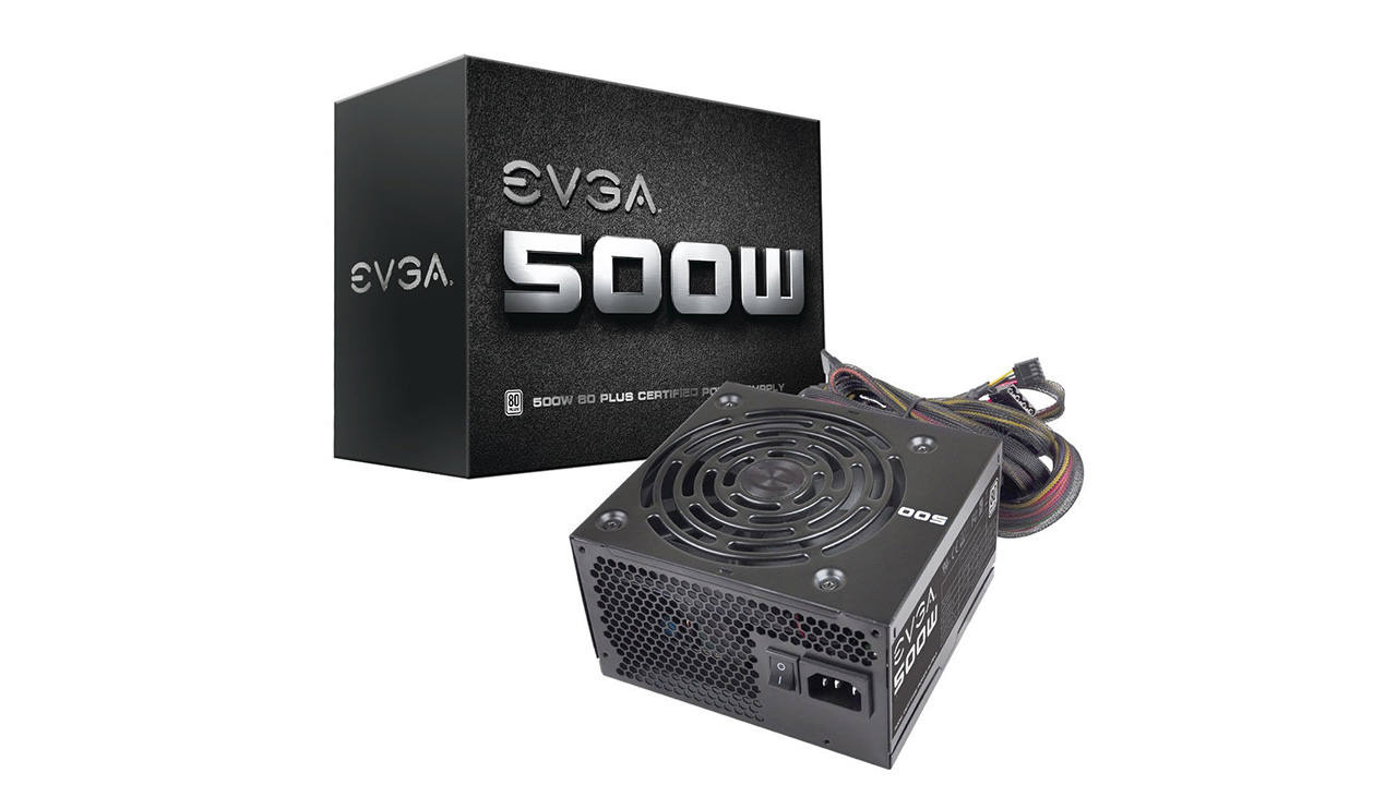 Fuente de alimentación EVGA W1 500 W para la configuración de pc gamer por menos de 600 € Fuente de alimentación EVGA W1 500 W para la configuración de pc gamer por menos de 600 €