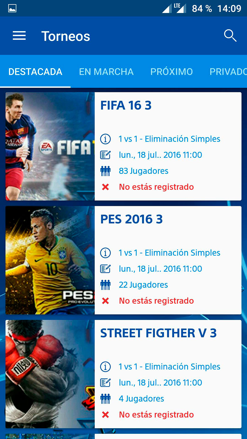 App Liga Oficial PlayStation App Liga Oficial PlayStation