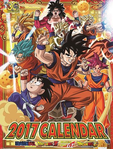 Calendario Dragon Ball 2017