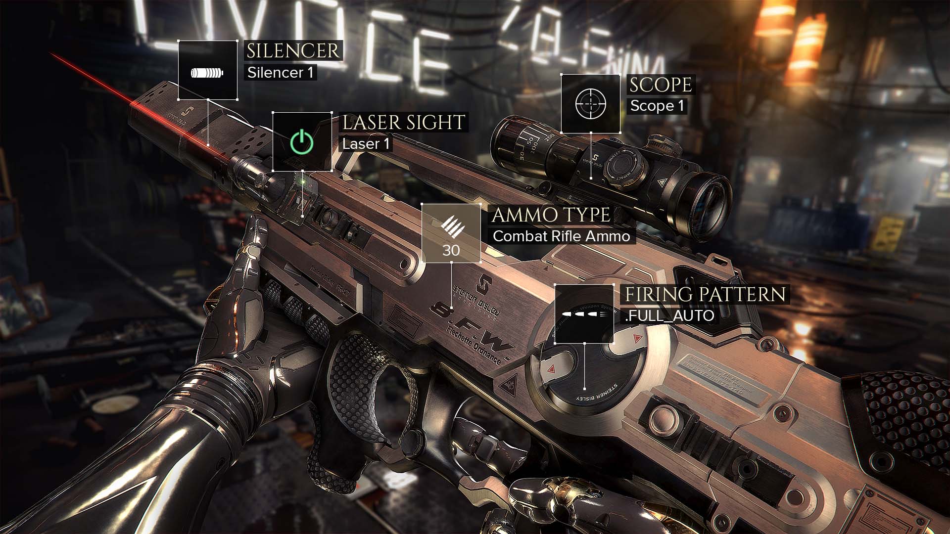 Deus Ex: Mankind Divided Armamento DEMD Armamento