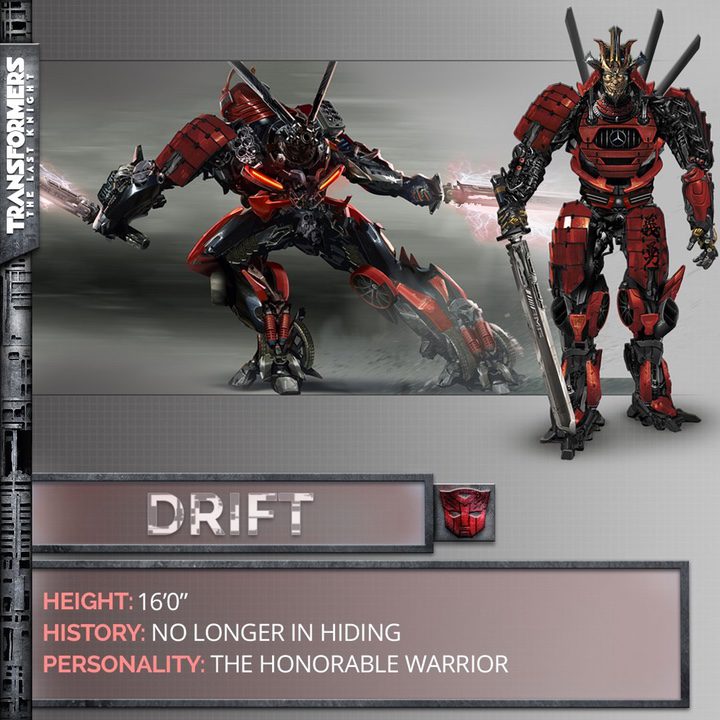 Drift Transformers: The Last Knight, Autobot, Michael Bay