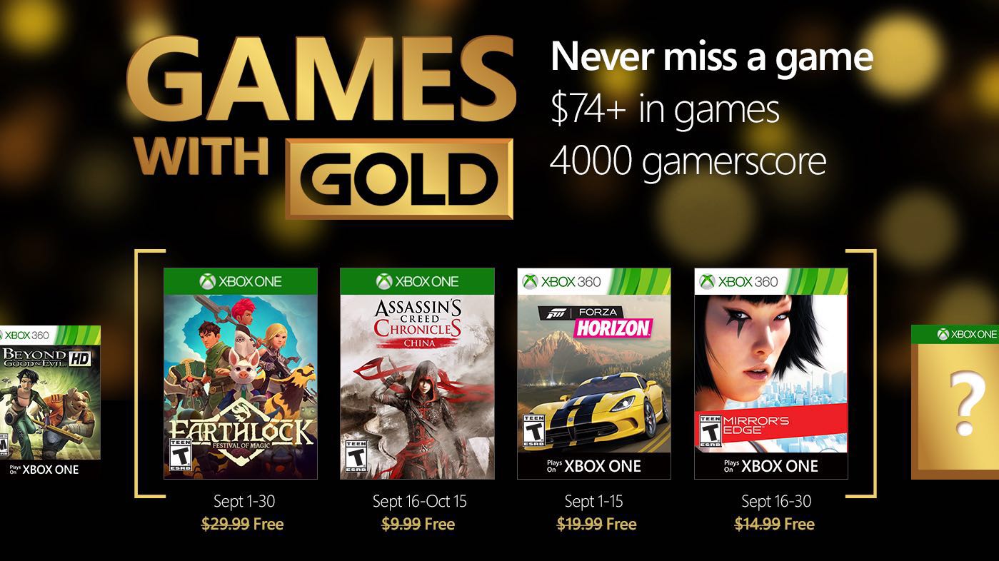 Games With Gold Septiembre 2016 Games With Gold Septiembre 2016