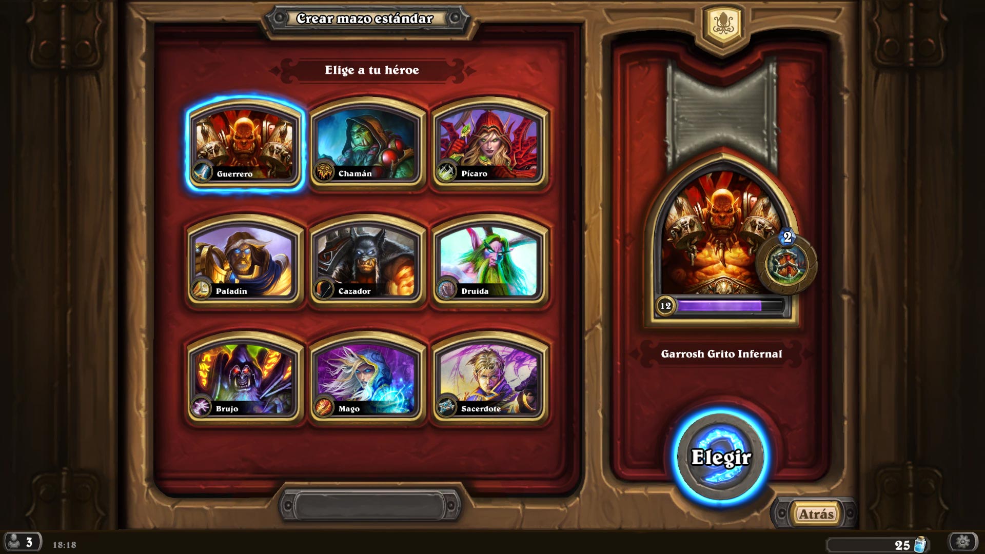 HearthStone - Héroe Guerrero Tipos de héroes en Hearthstone