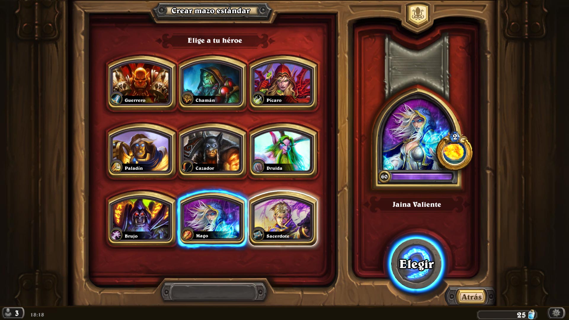 HearthStone - Héroe Mago Tipos de héroes en Hearthstone