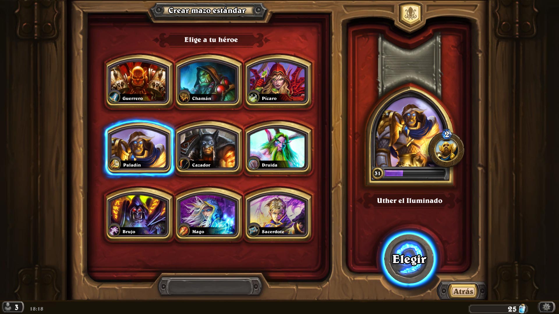 HearthStone - Héroe Paladin Tipos de héroes en Hearthstone