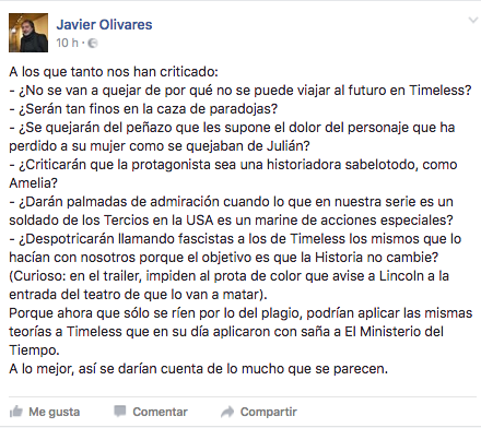 El Ministerio del Tiempo Plagio Timeless