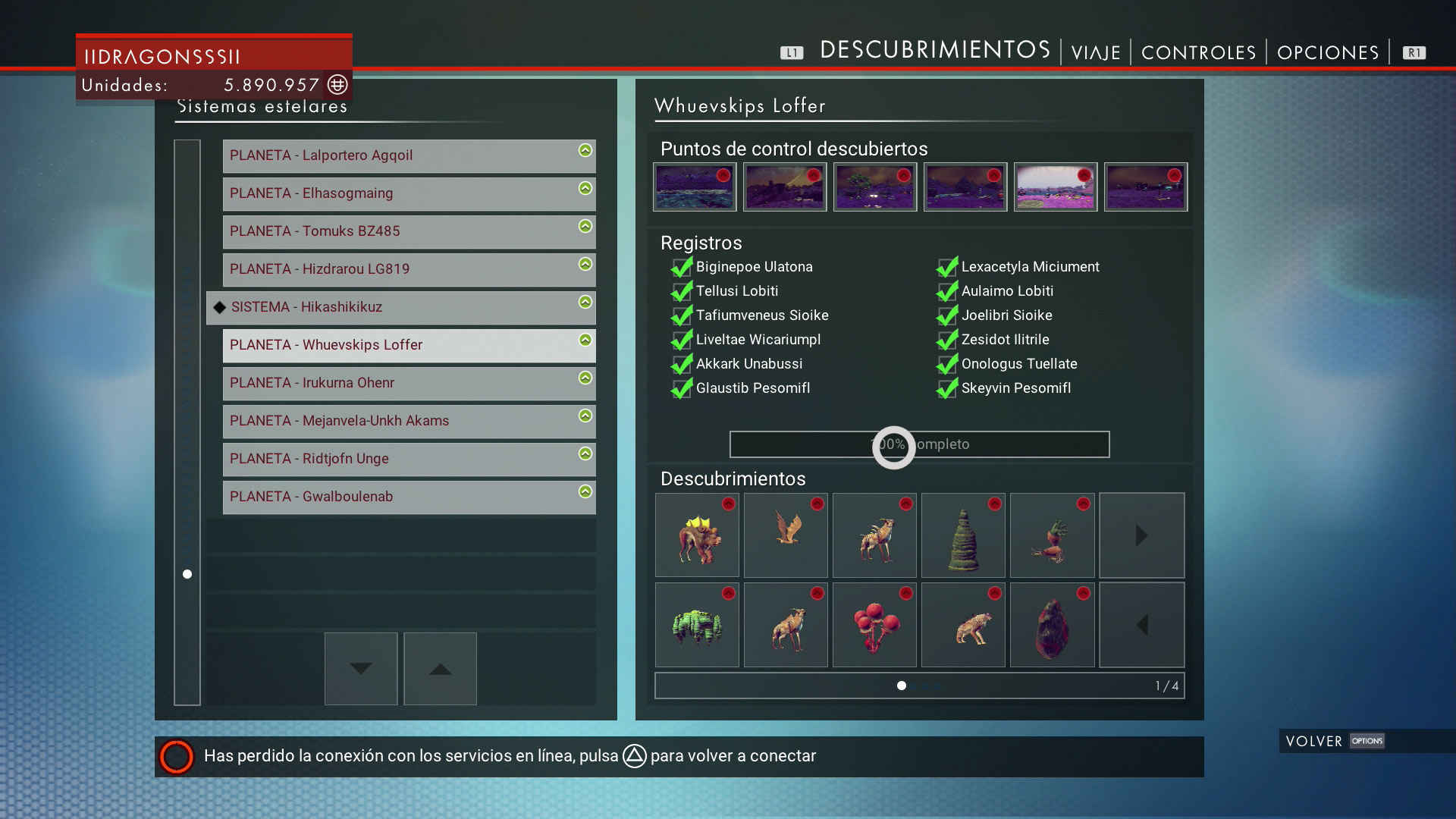 No Man's Sky - Animales escaneados No Man's Sky - Animales escaneados
