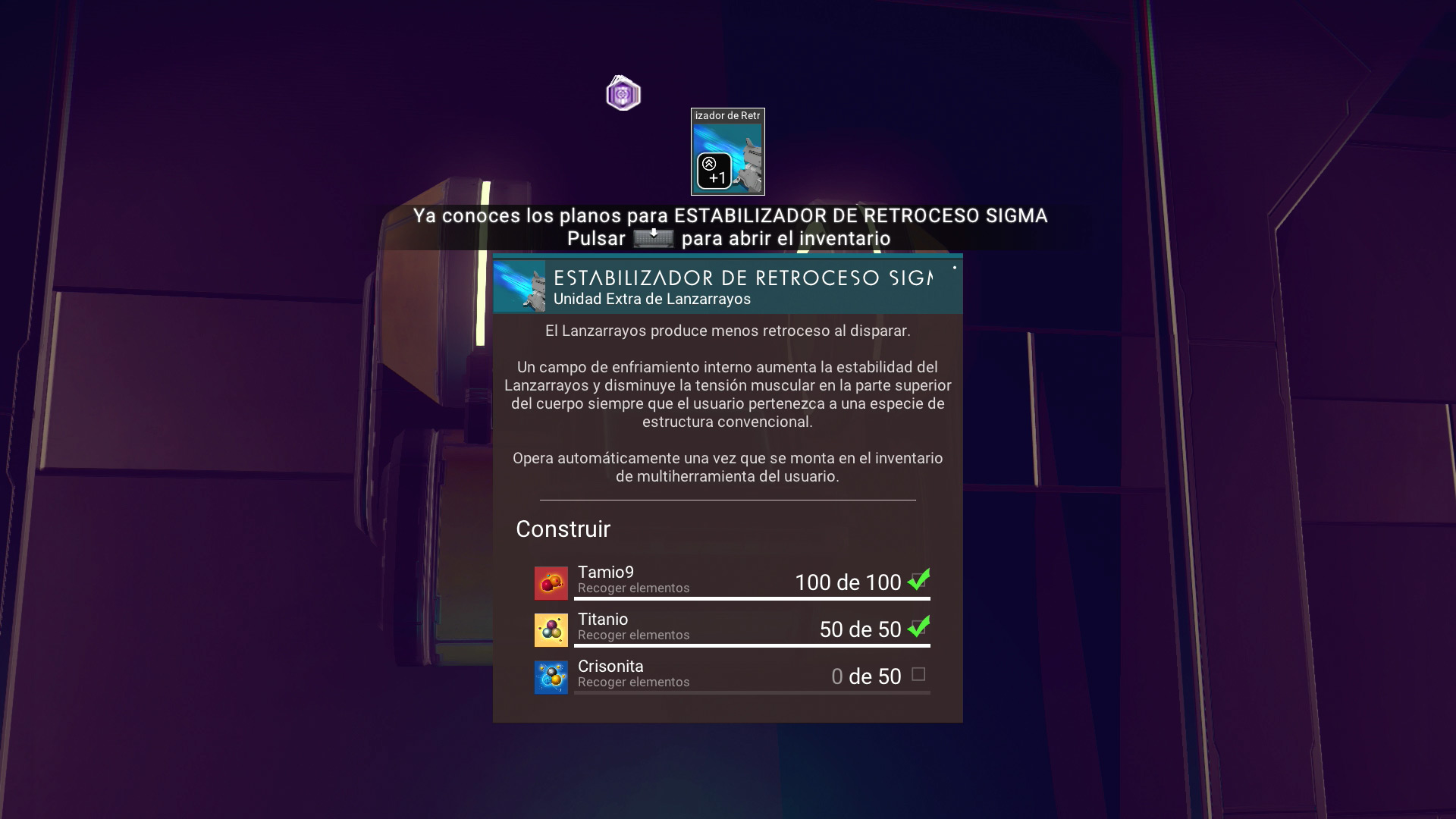 No Man's Sky - Planos de mejora No Man's Sky - Planos de mejora