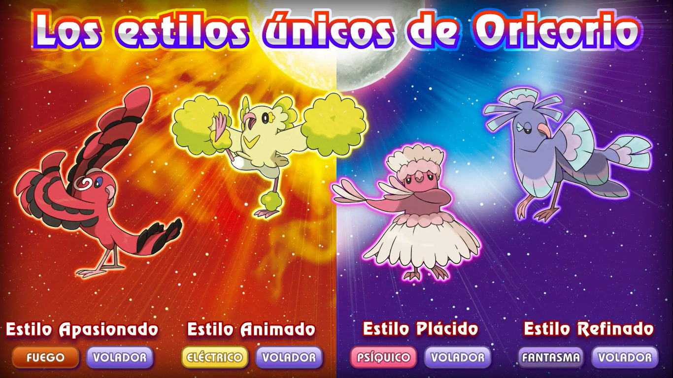 Oricorio en Pokémon Sol y Luna Oricorio en Pokémon Sol y Luna